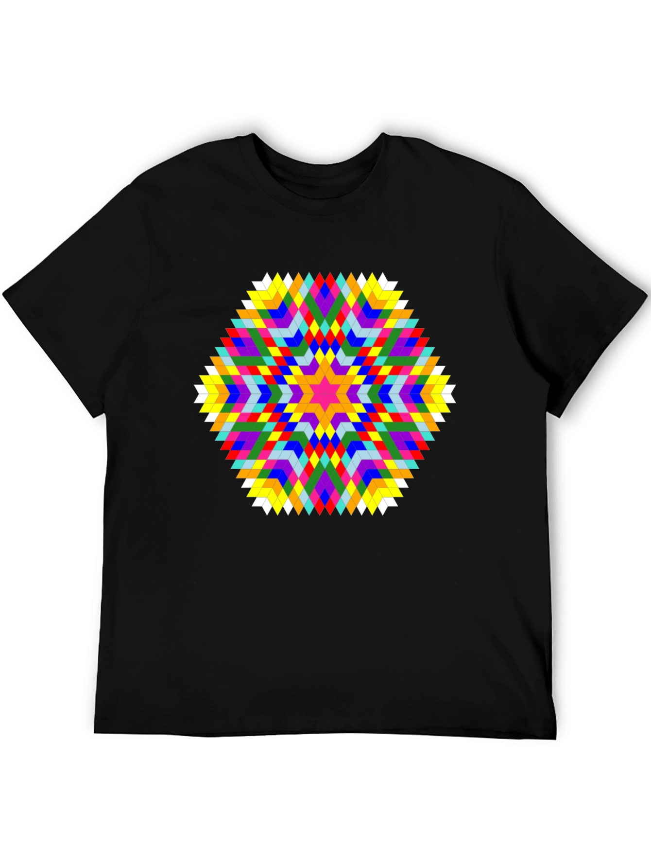 Geometric Starburst T-Shirt - Bold Graphic Tee