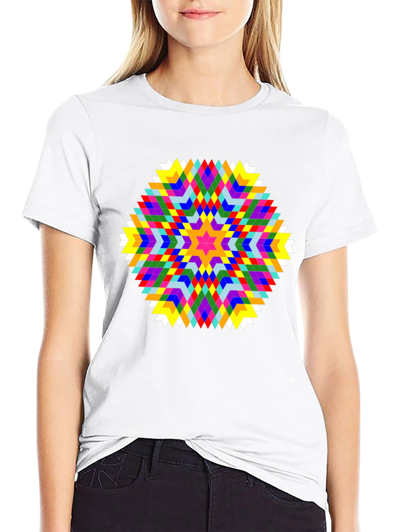 Geometric Starburst T-Shirt - Bold Graphic Tee