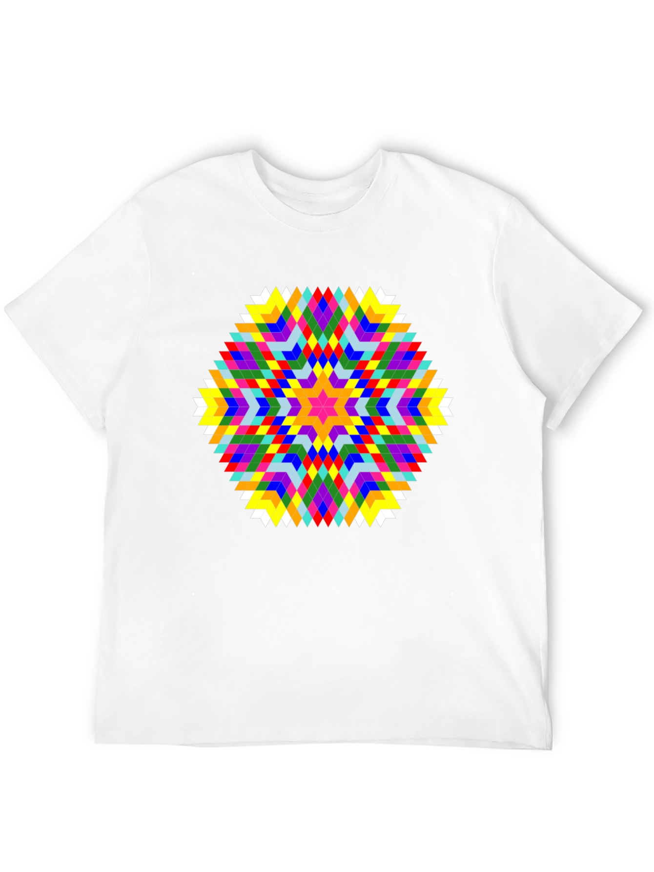 Geometric Starburst T-Shirt - Bold Graphic Tee