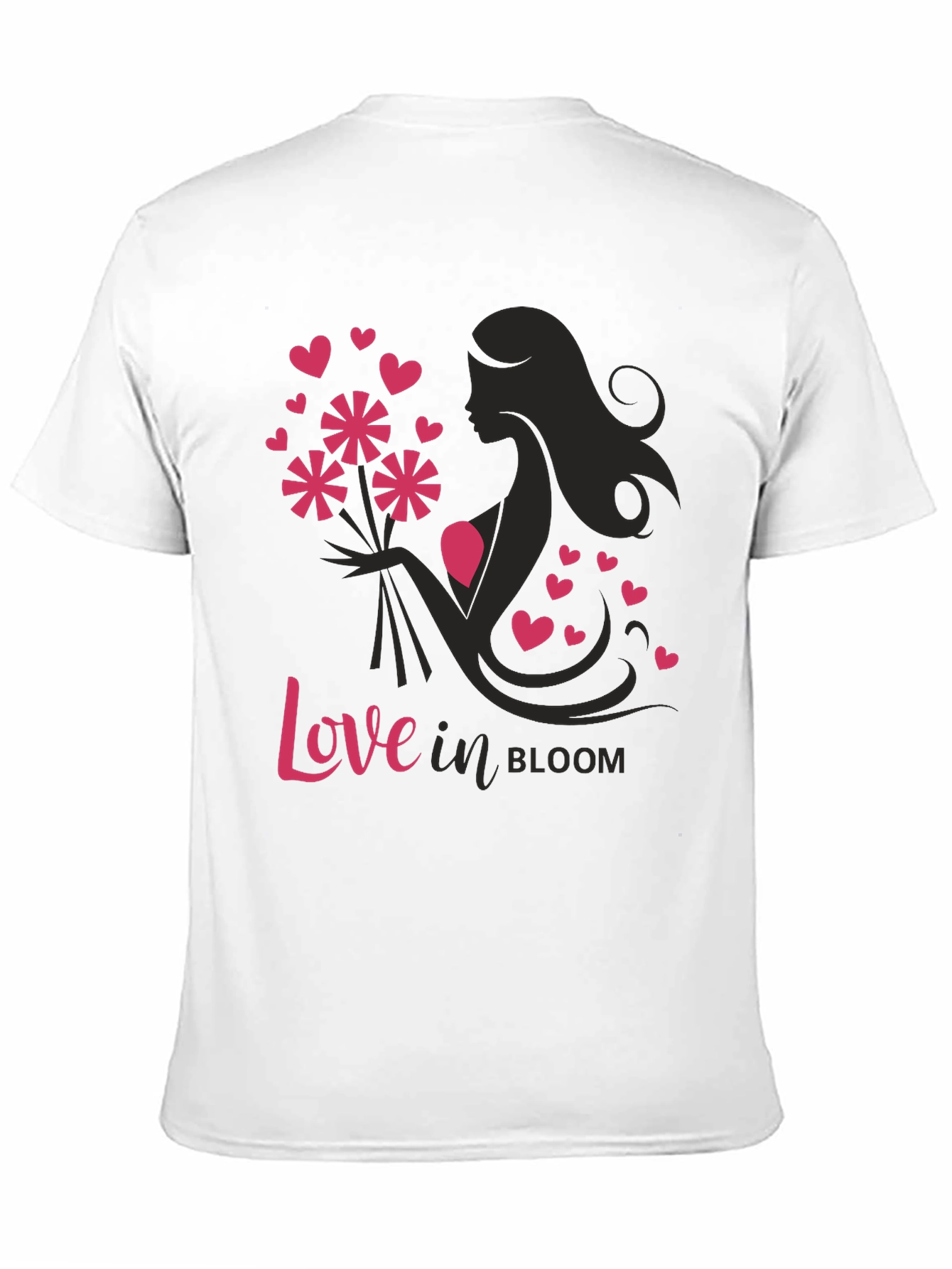 Love in Bloom Graphic Tee - Black