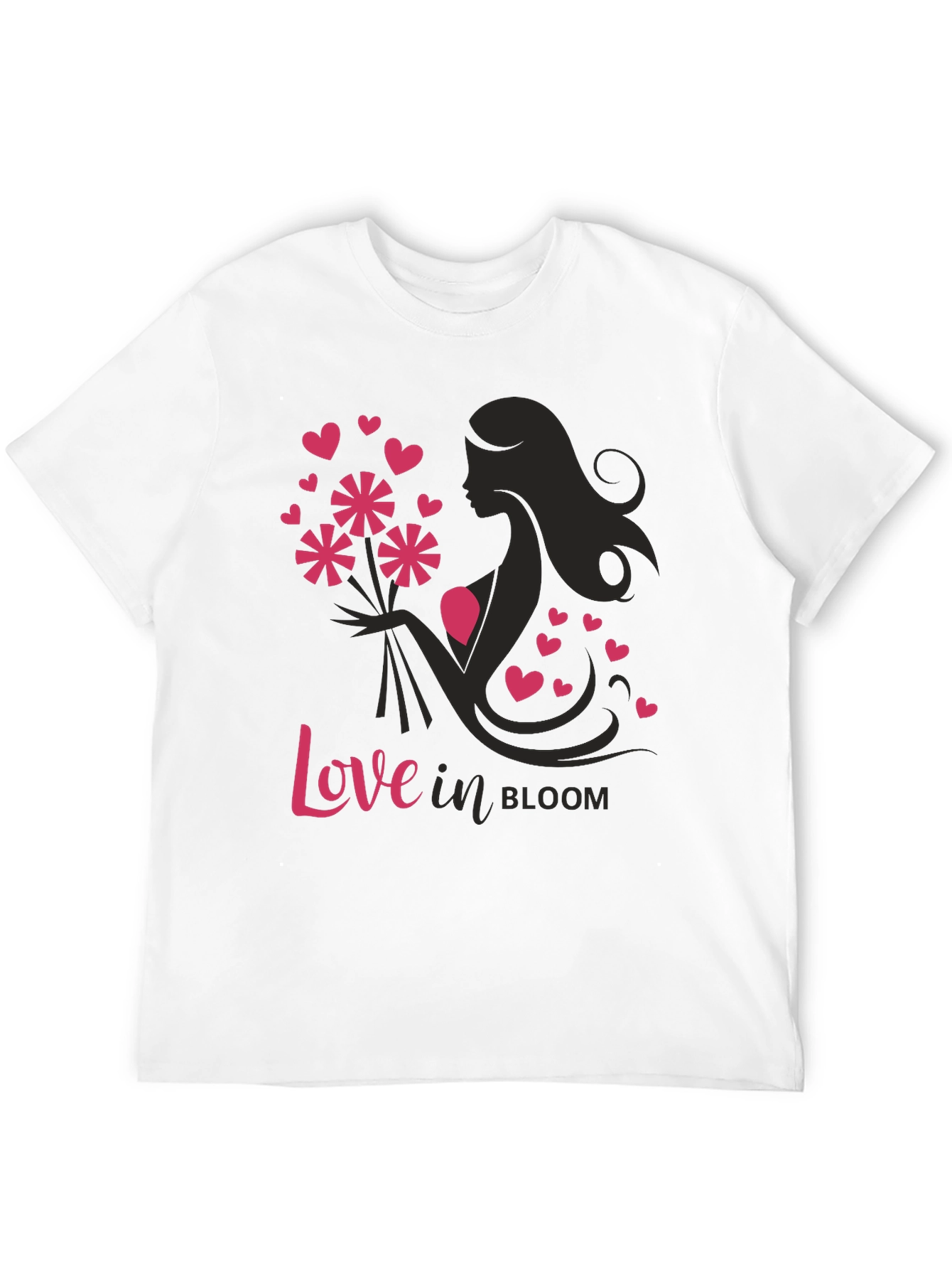 Love in Bloom Graphic Tee - Black