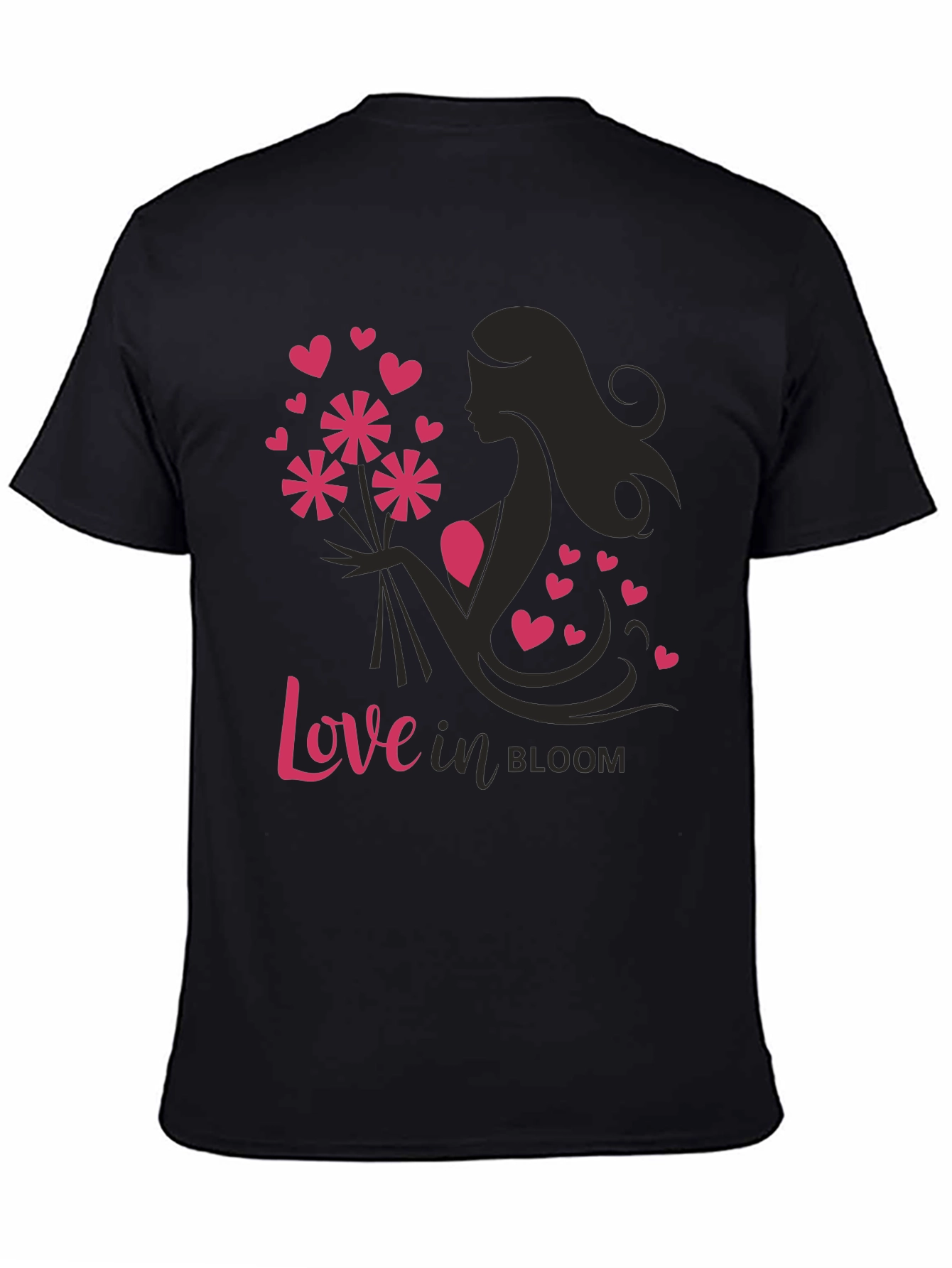 Love in Bloom Graphic Tee - Black