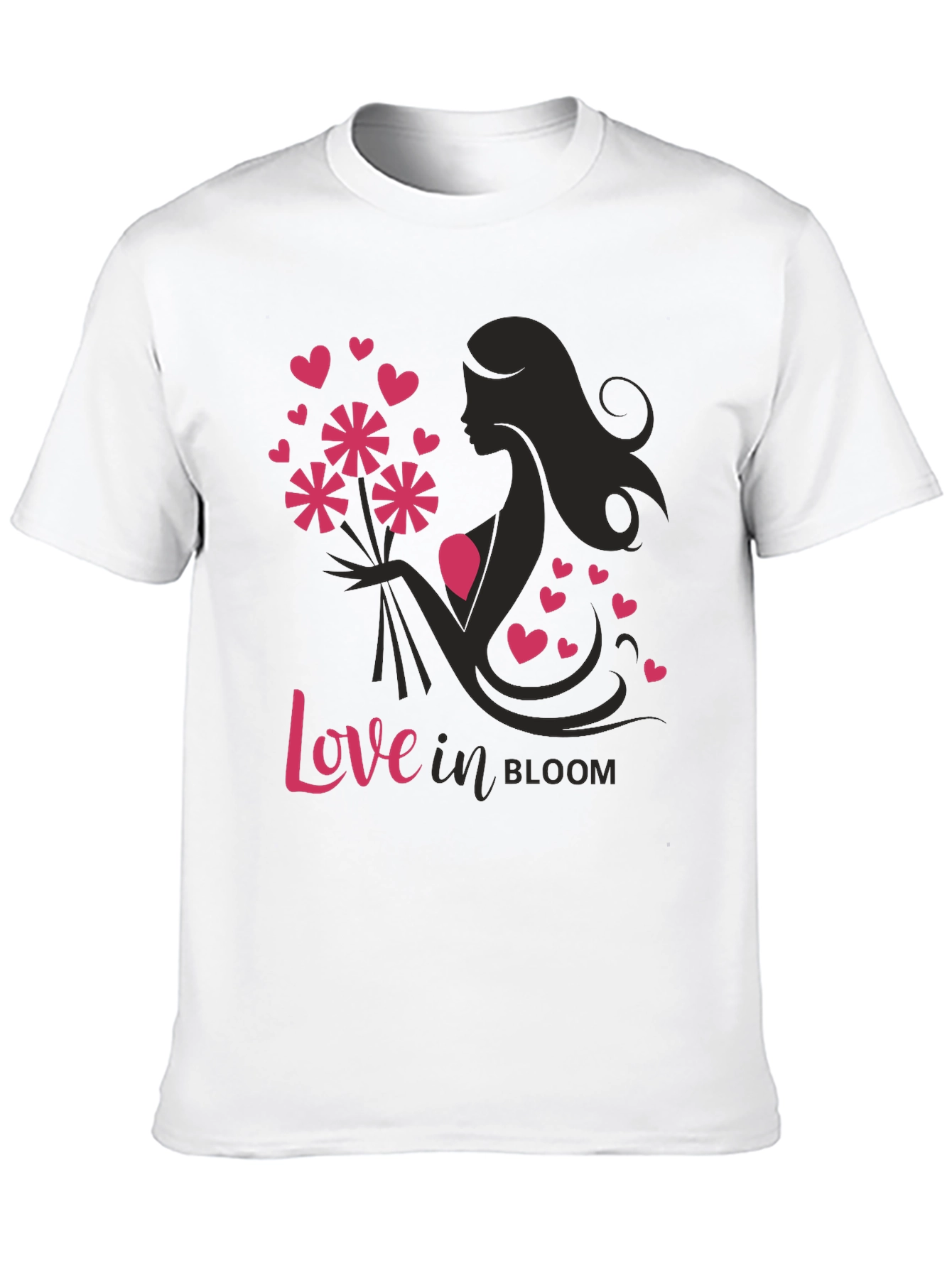 Love in Bloom Graphic Tee - Black