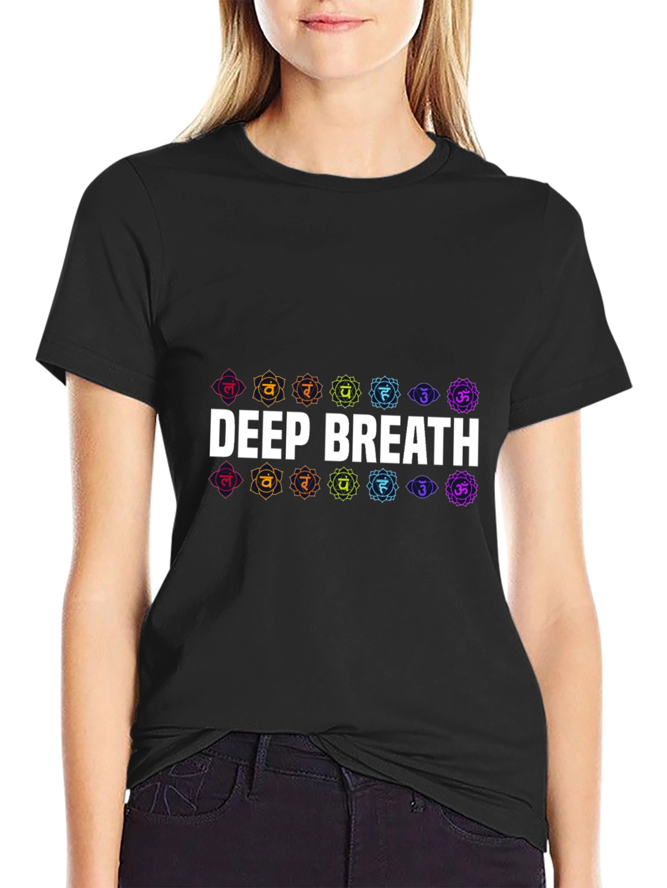 Deep Breath Chakra T-Shirt - Black