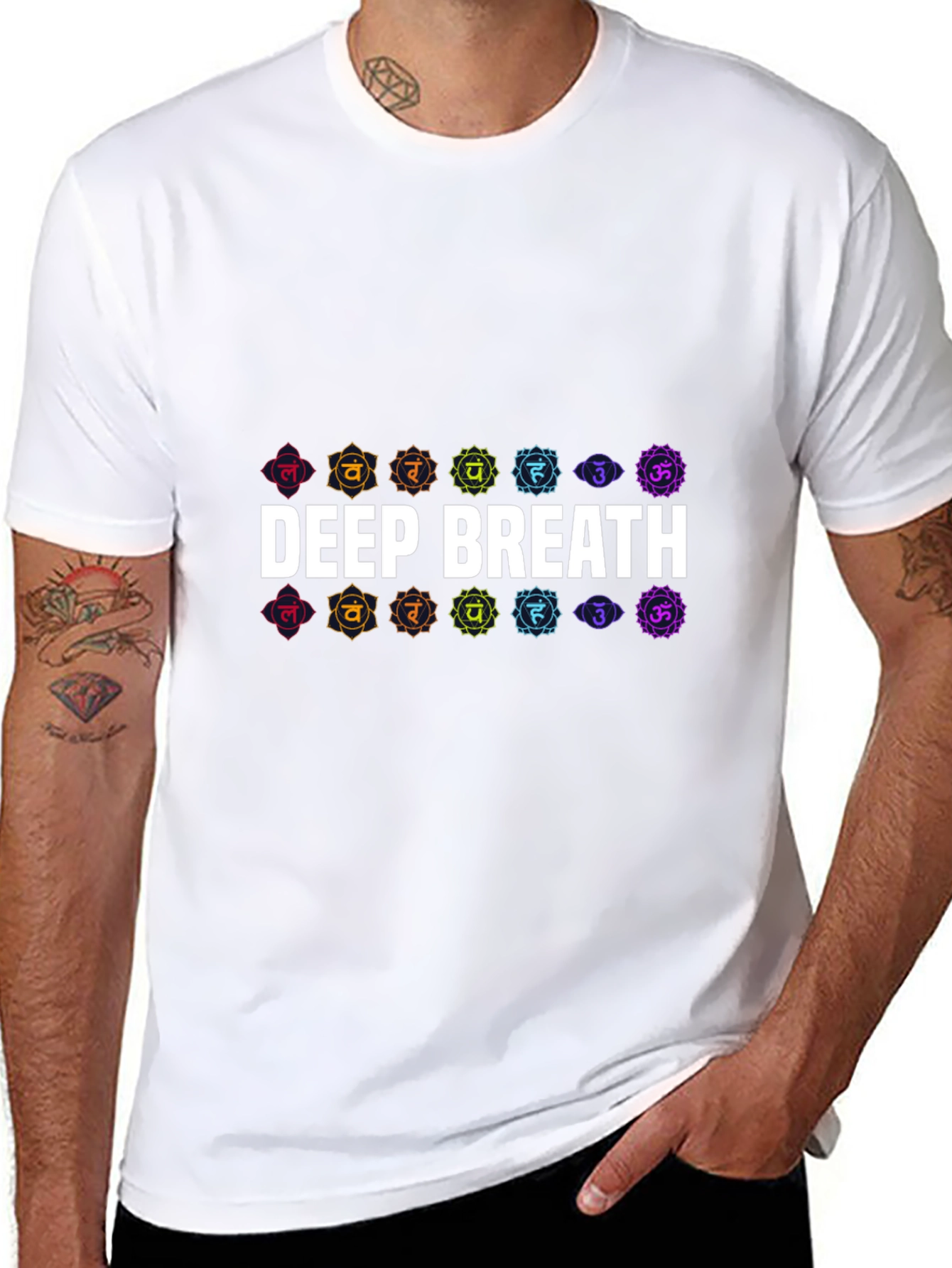 Deep Breath Chakra T-Shirt - Black
