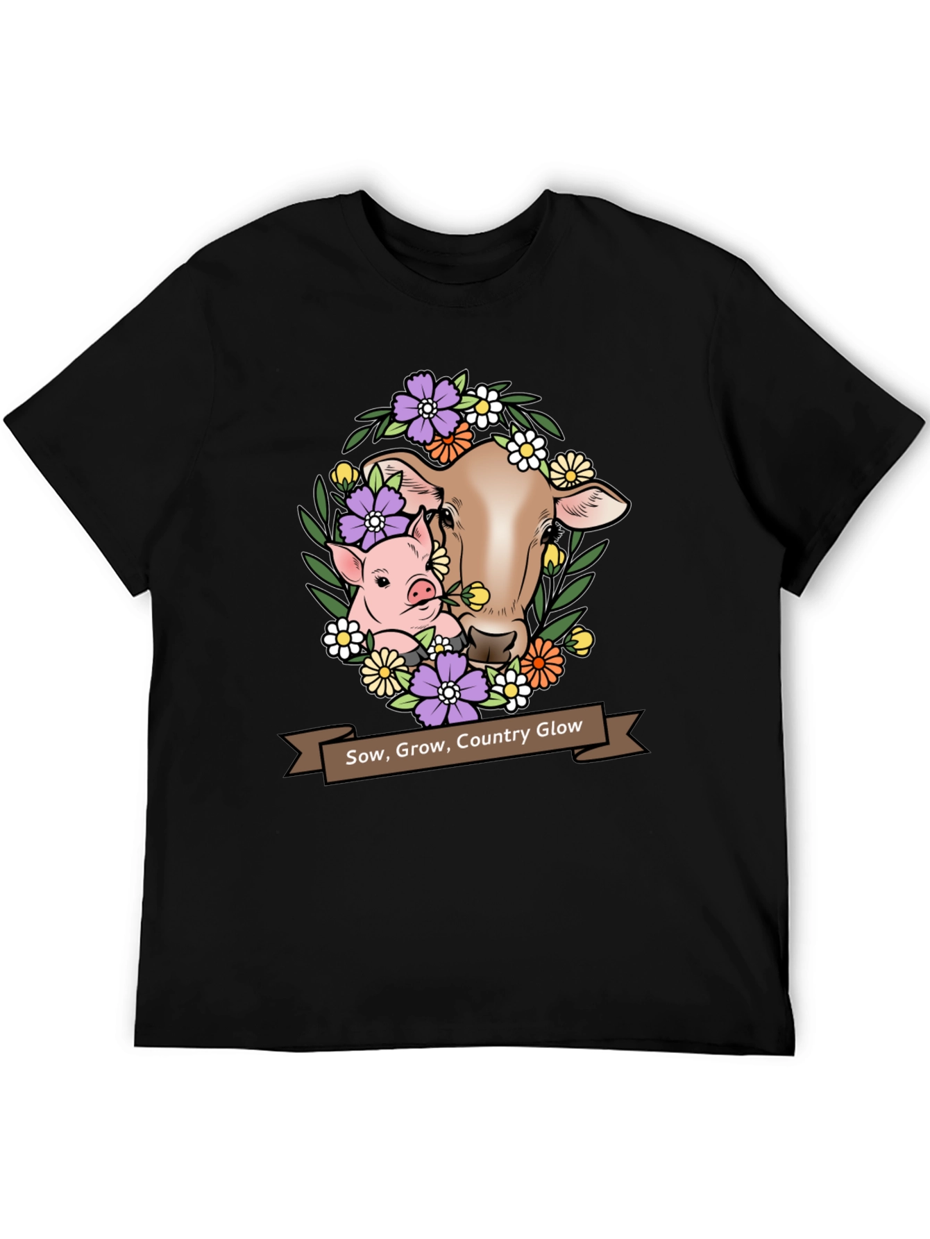 Sow Grow Country Glow Animal Graphic T-Shirt