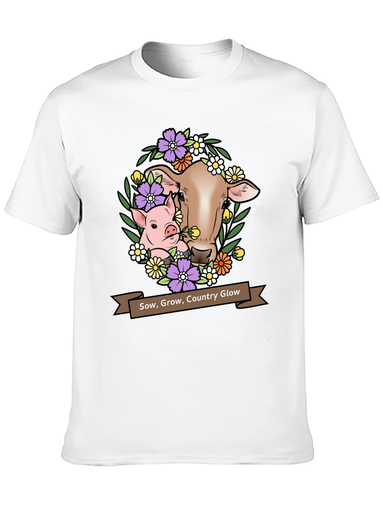 Sow Grow Country Glow Animal Graphic T-Shirt