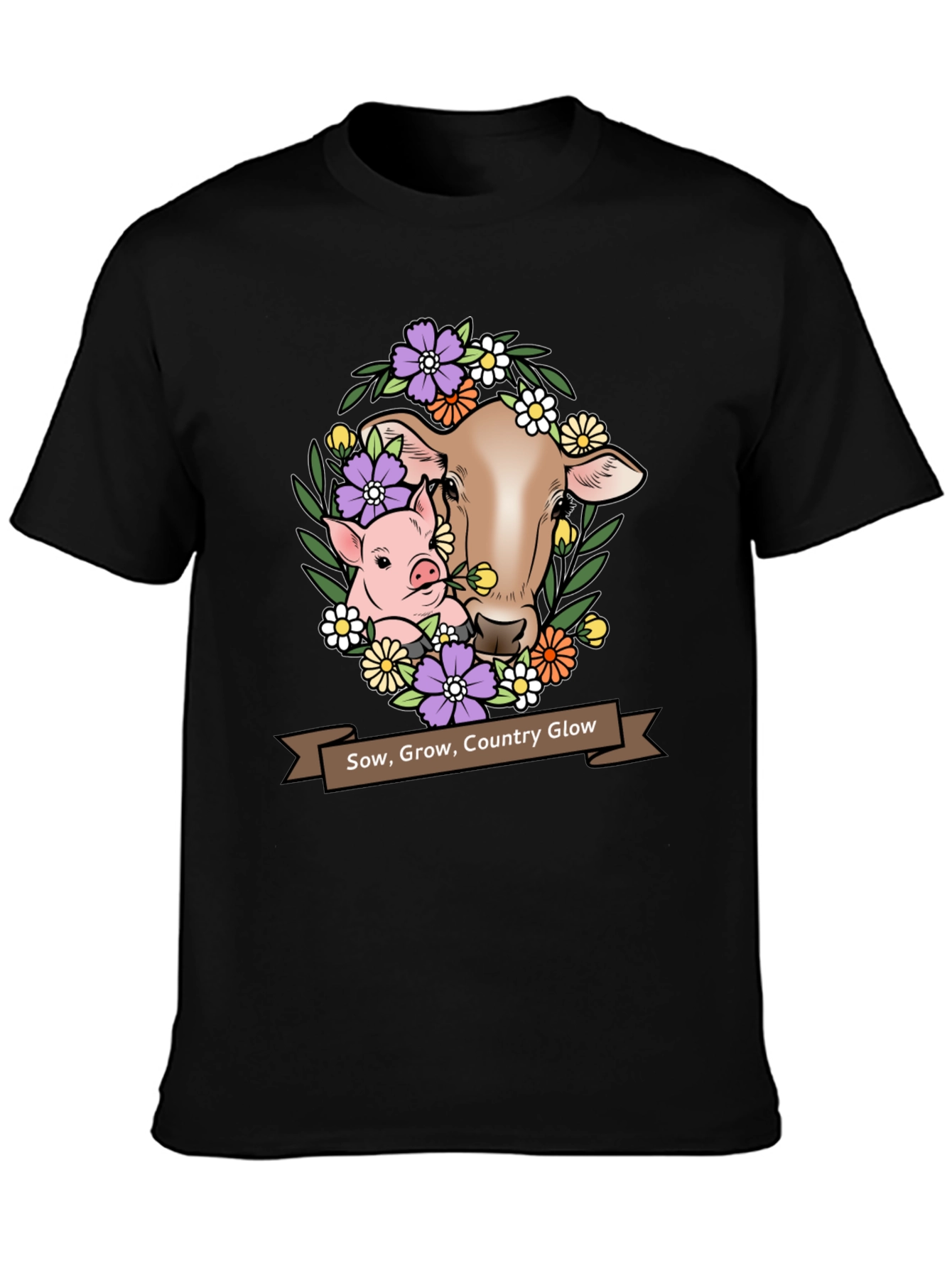 Sow Grow Country Glow Animal Graphic T-Shirt