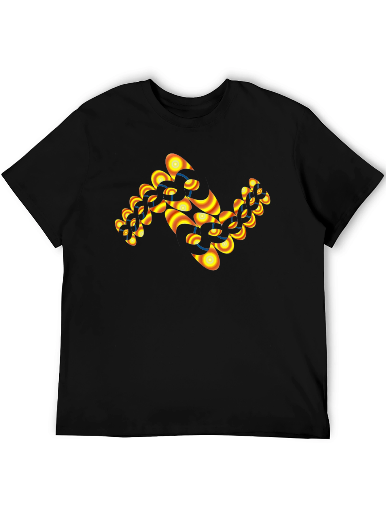 Abstract Chain Link T-Shirt - Black