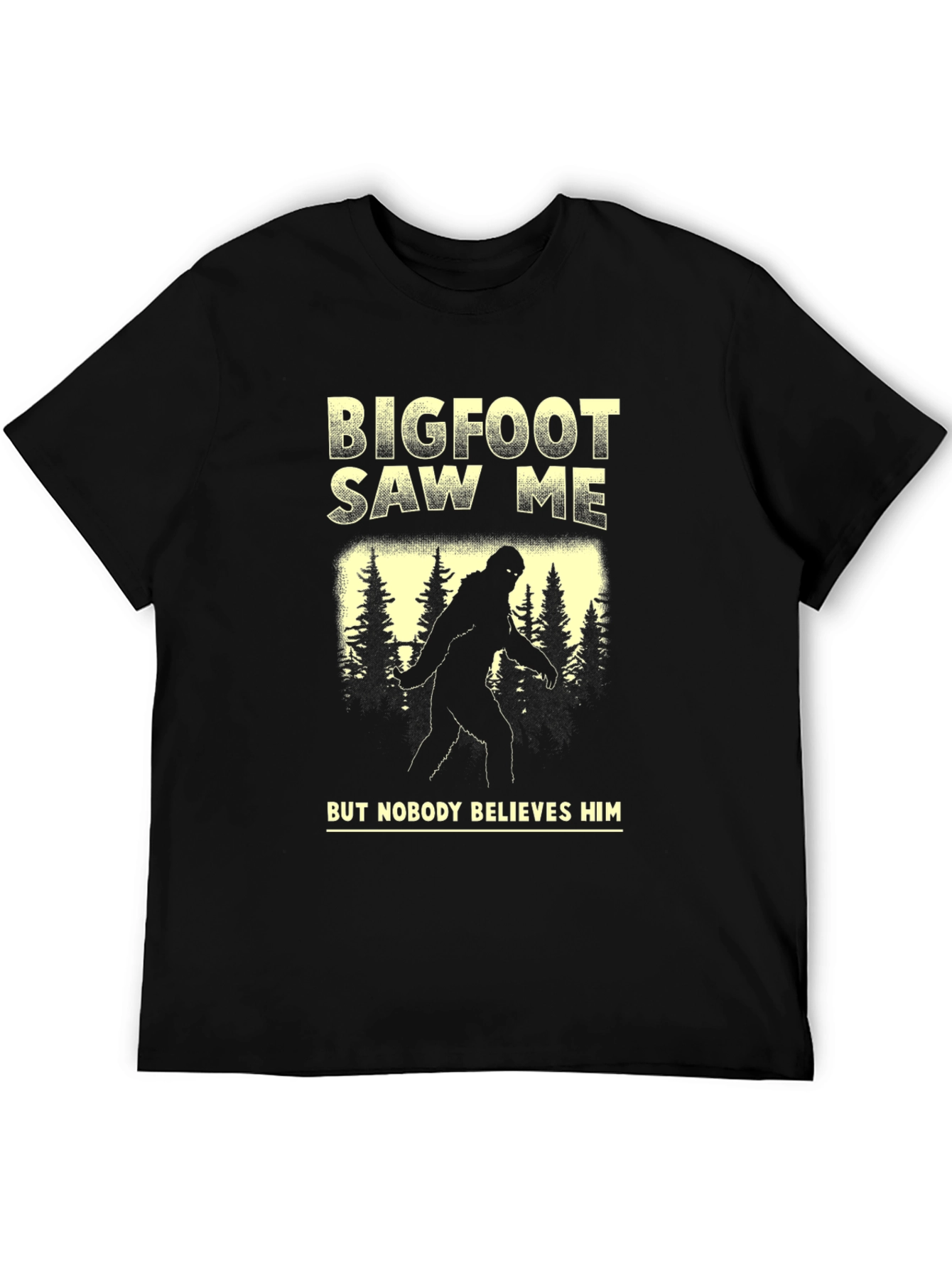 Bigfoot Saw Me T-Shirt - Novelty Graphic Tee