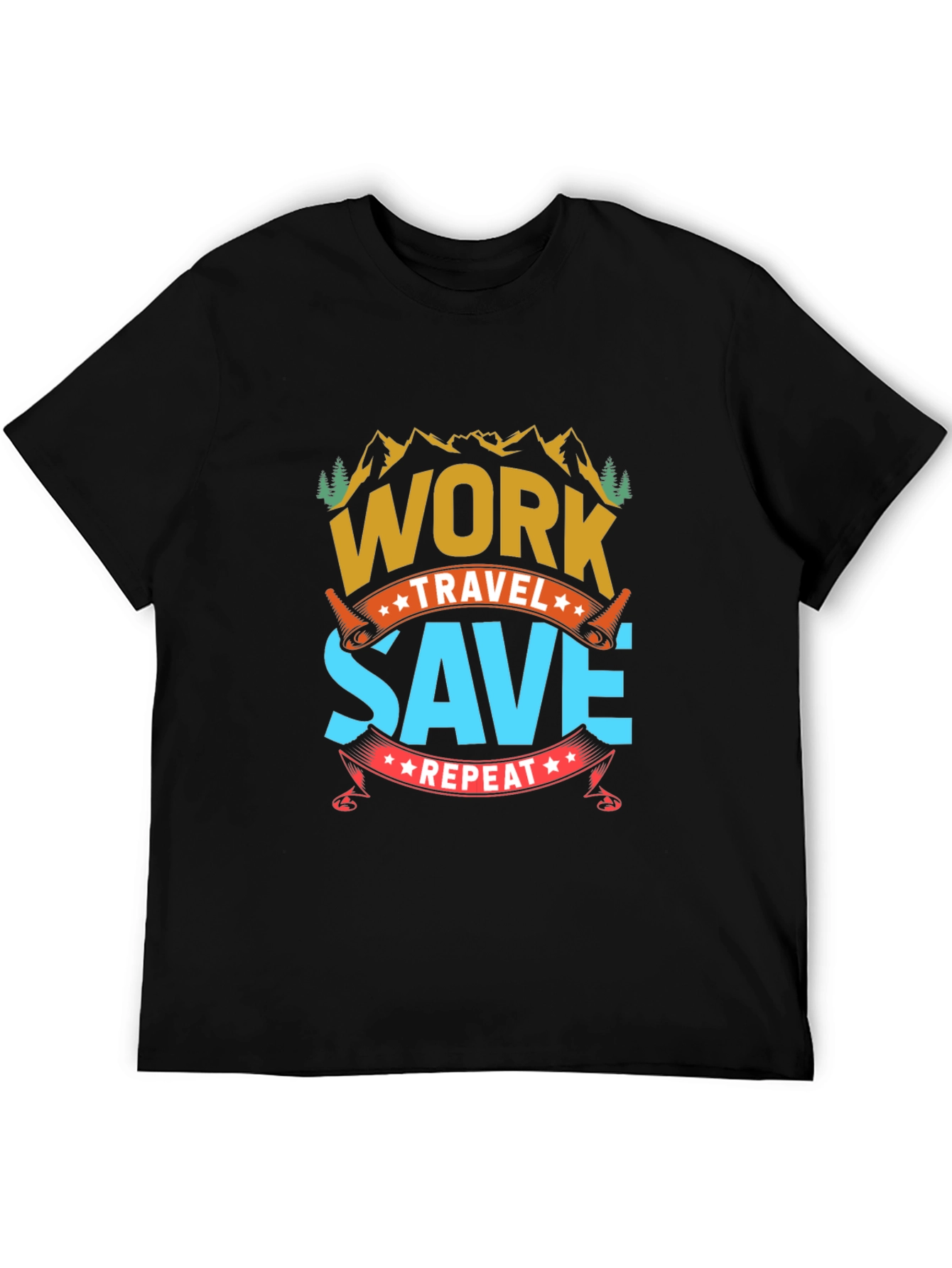 Work Travel Save Repeat Graphic Tee