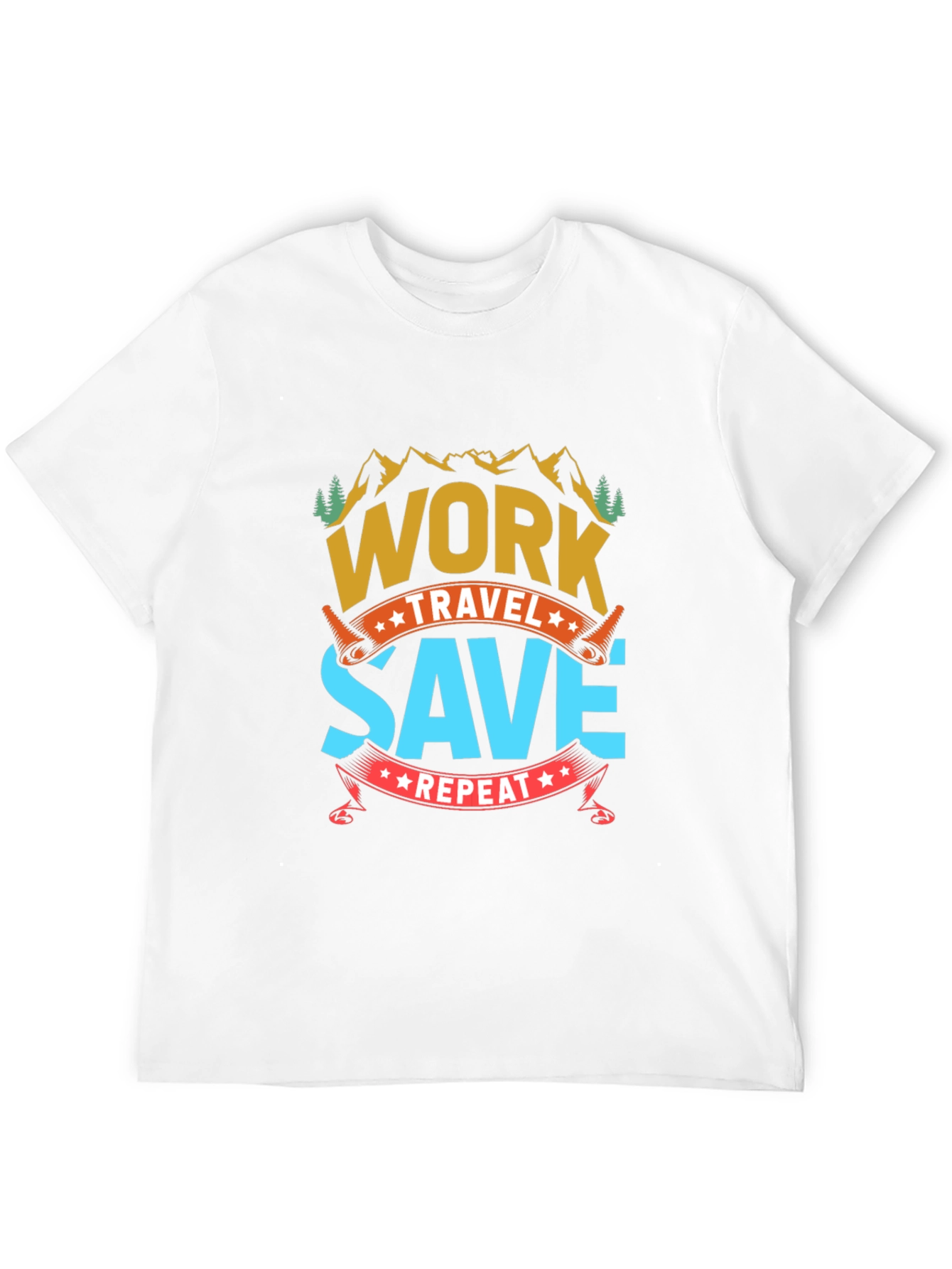 Work Travel Save Repeat Graphic Tee