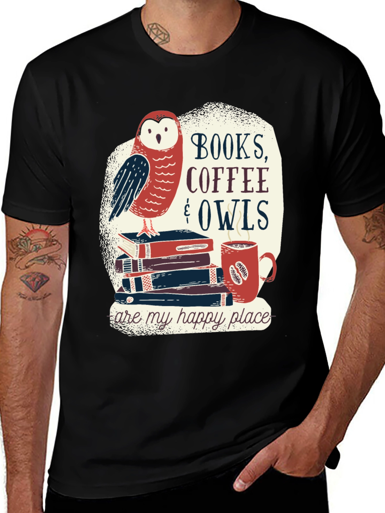 Books Coffee & Owls T-Shirt