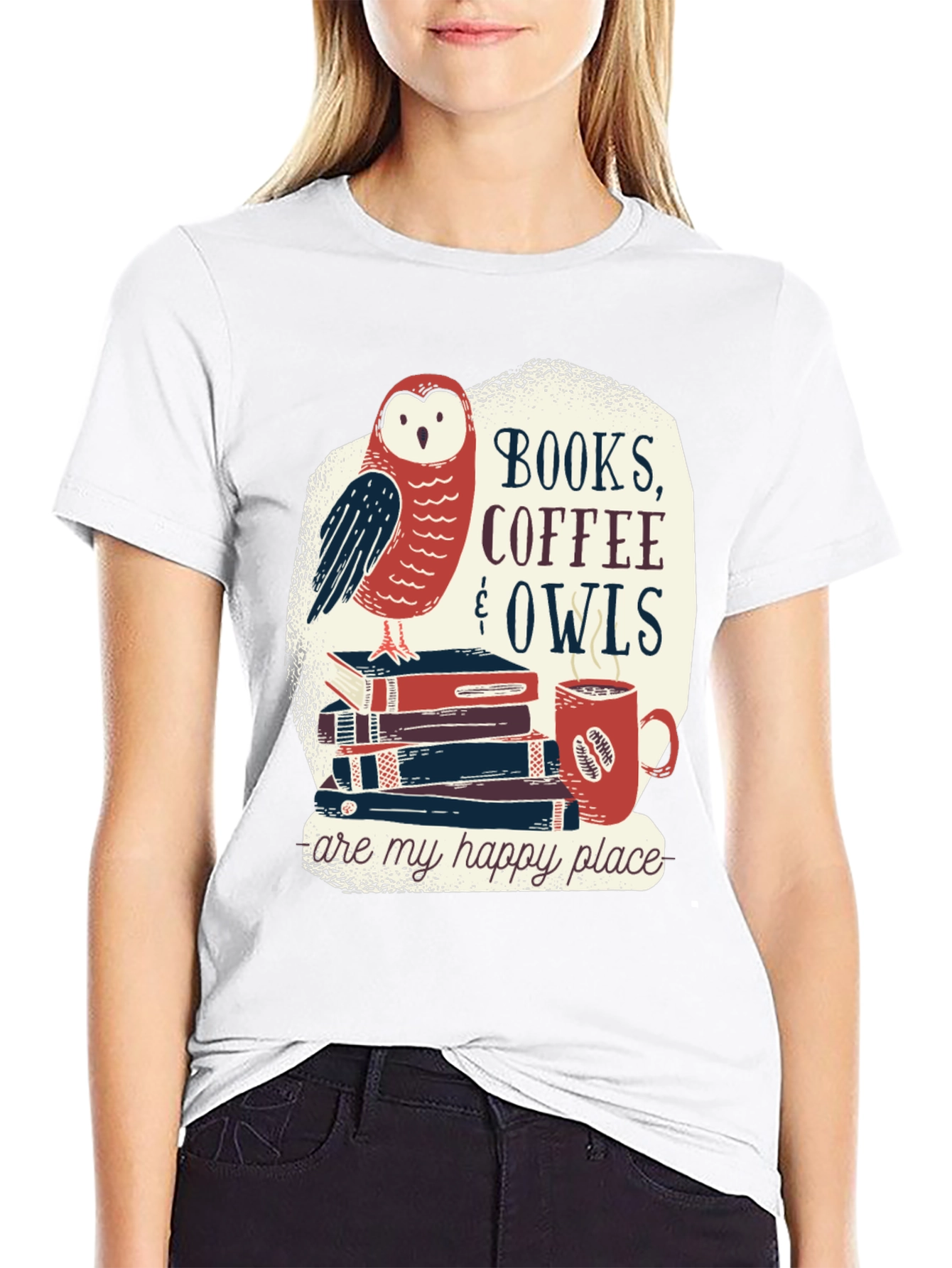 Books Coffee & Owls T-Shirt