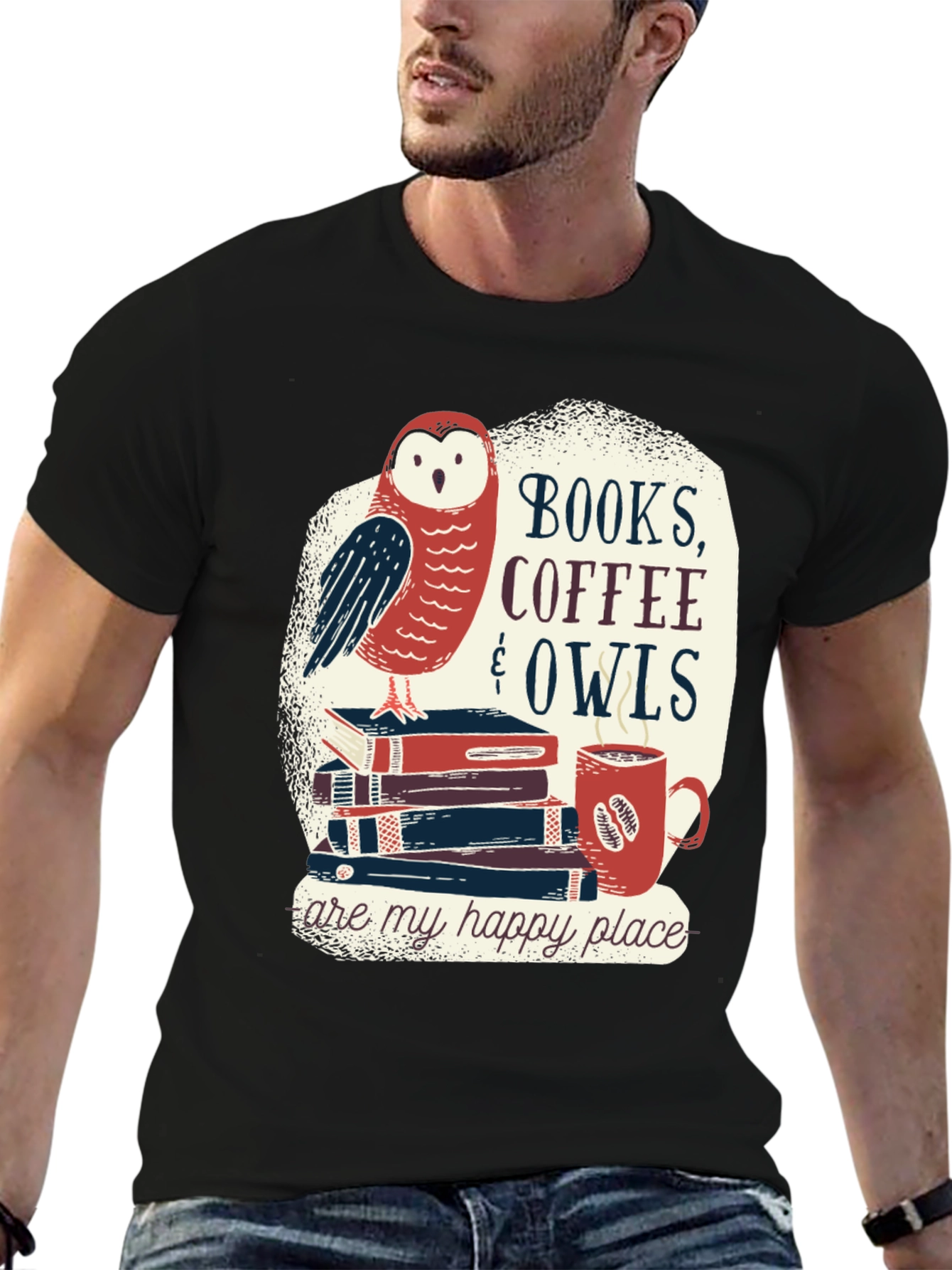 Books Coffee & Owls T-Shirt