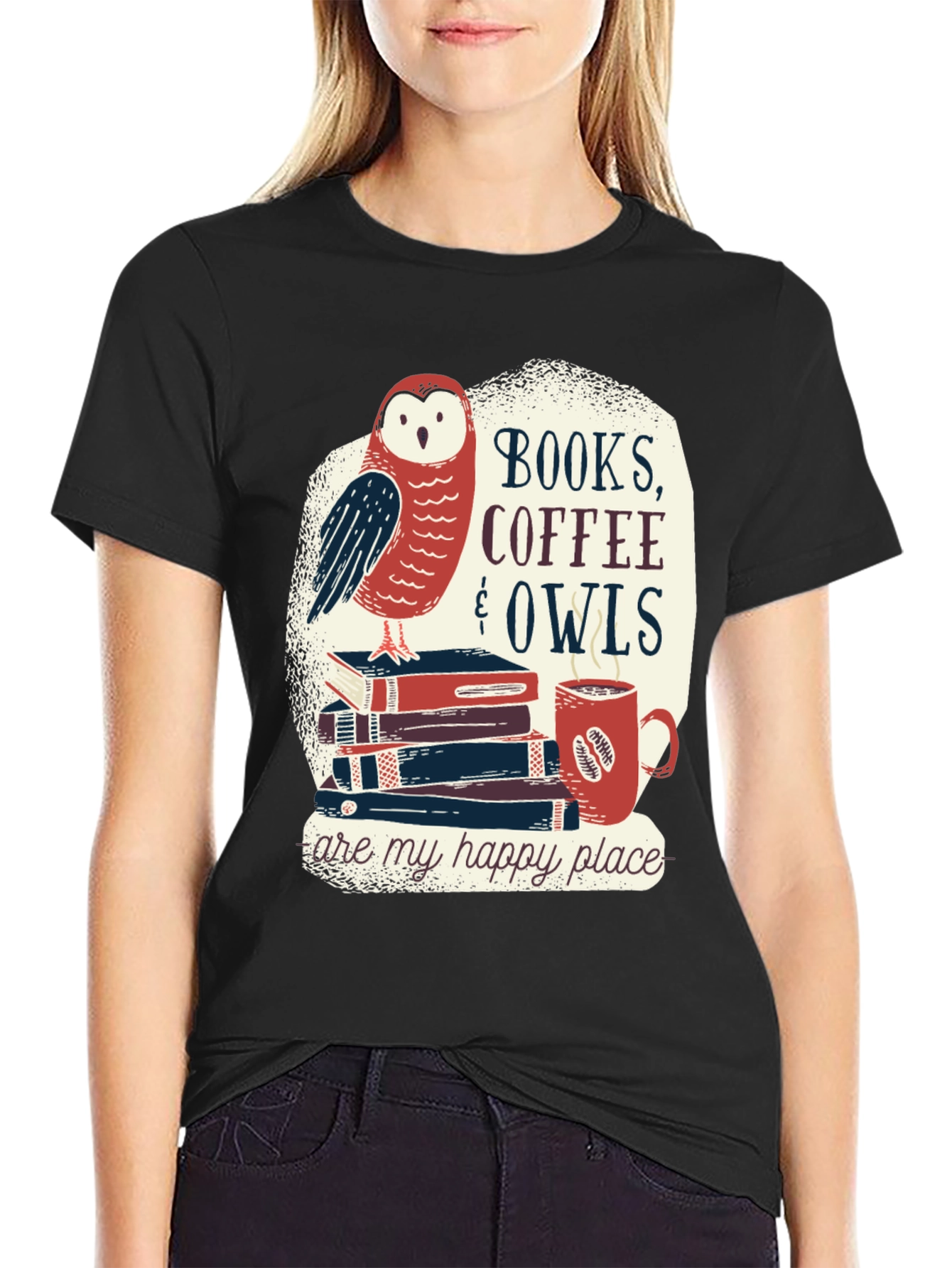 Books Coffee & Owls T-Shirt