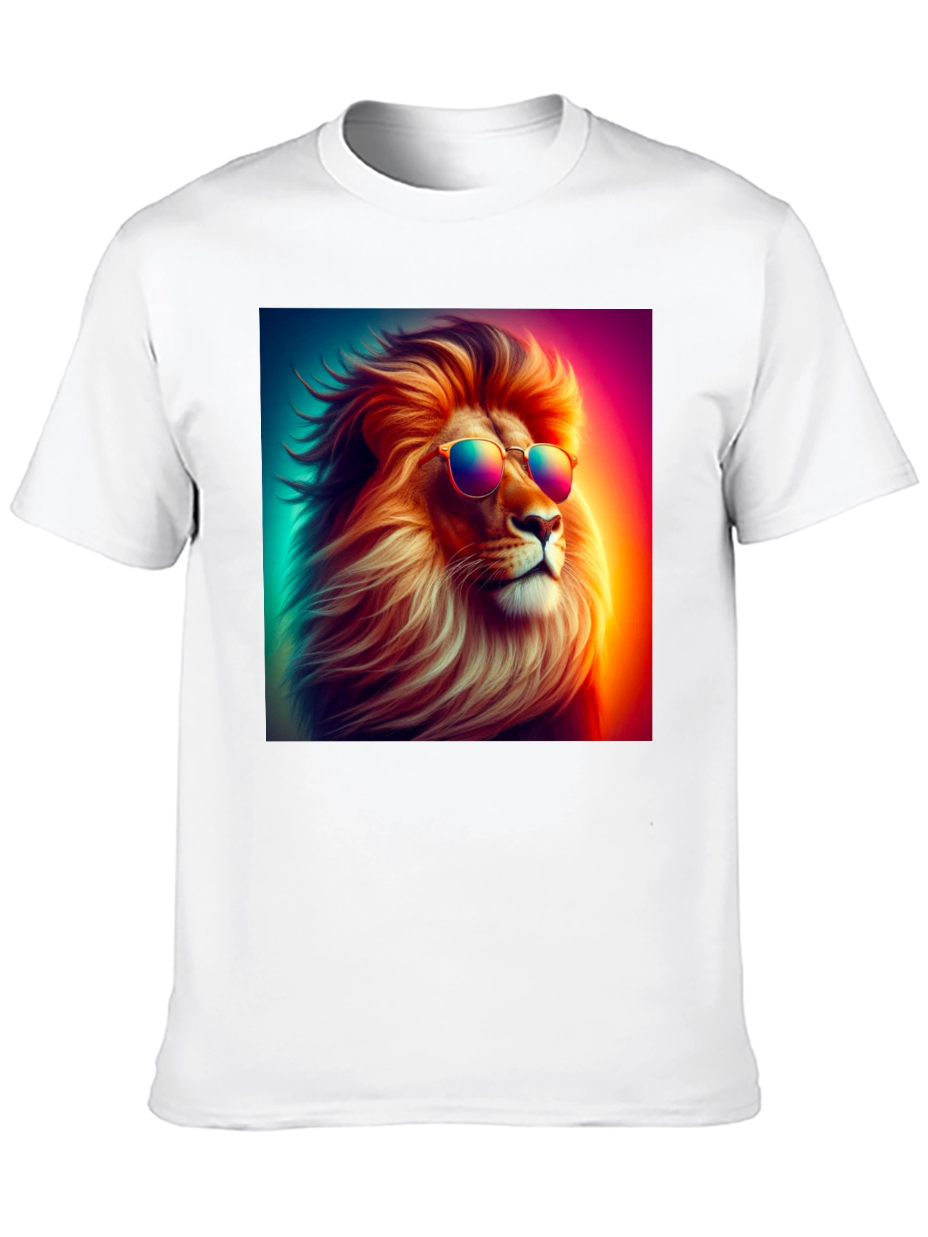 Cool Lion Graphic Tee - Black Cotton Blend