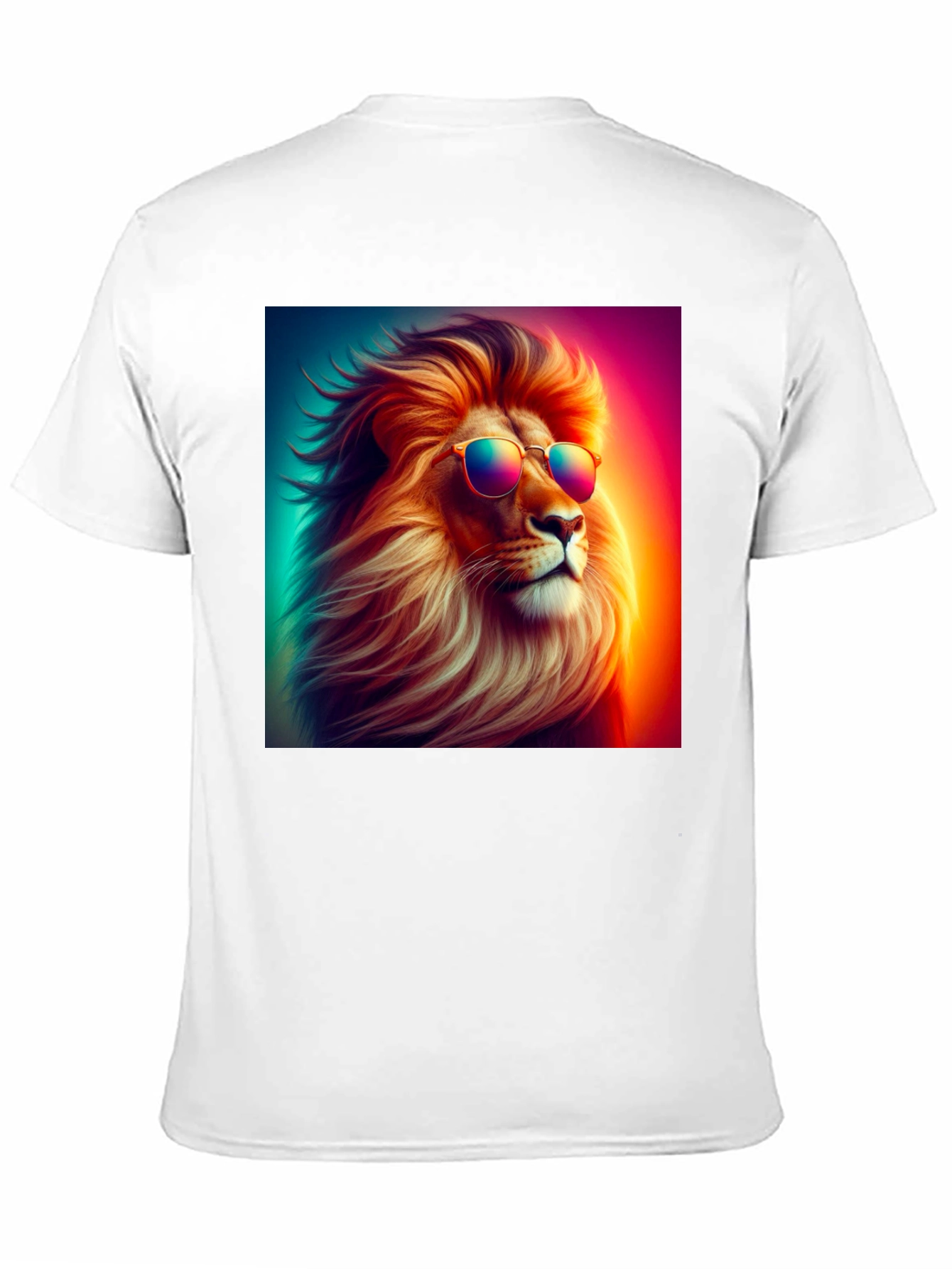 Cool Lion Graphic Tee - Black Cotton Blend