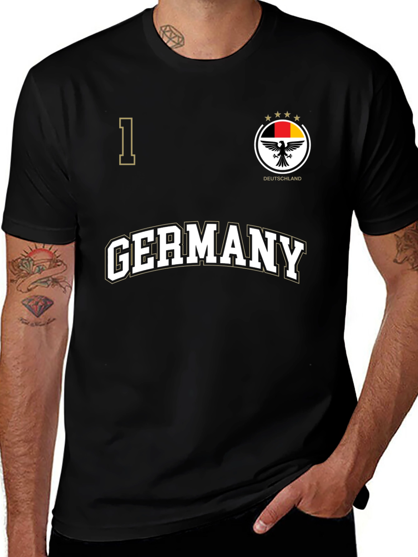Germany Football Jersey T-Shirt - Black