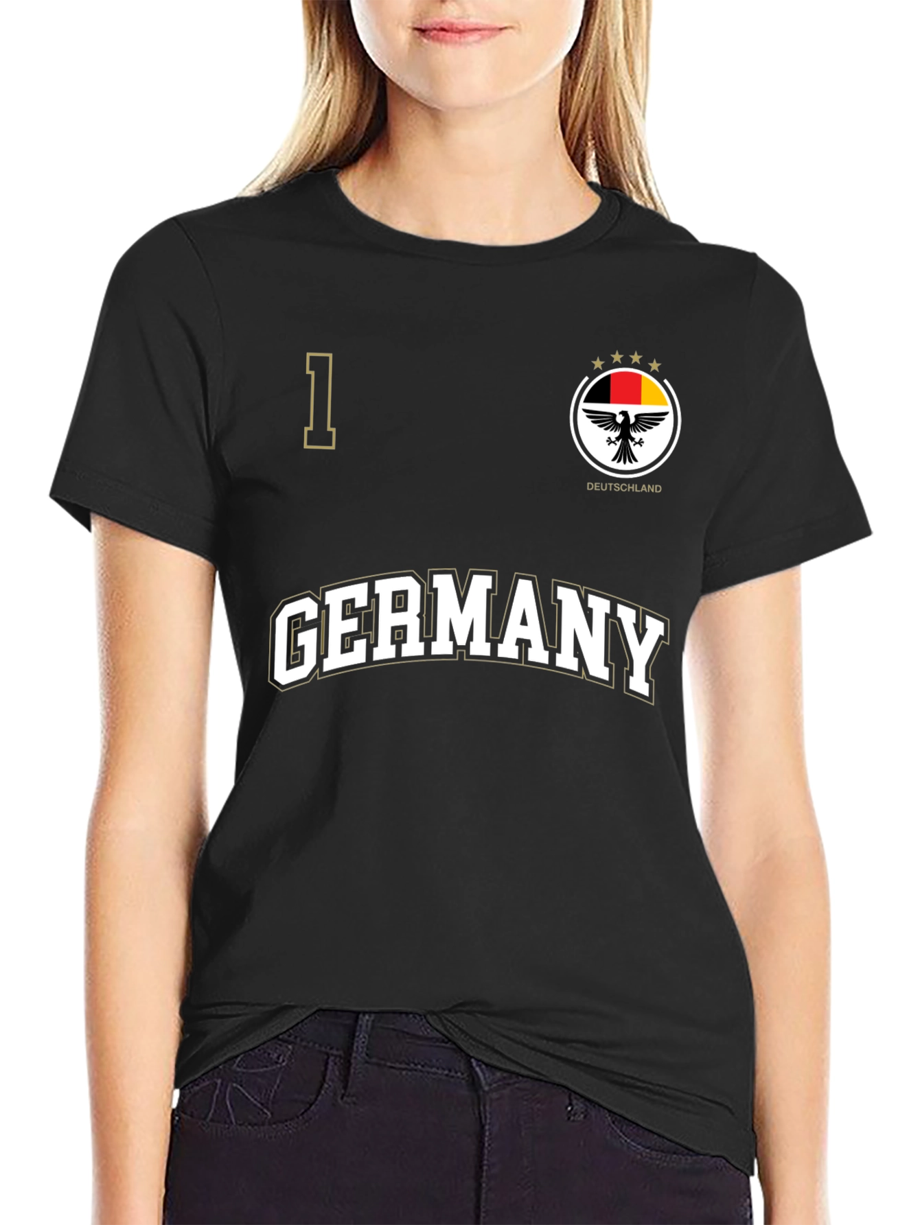 Germany Football Jersey T-Shirt - Black