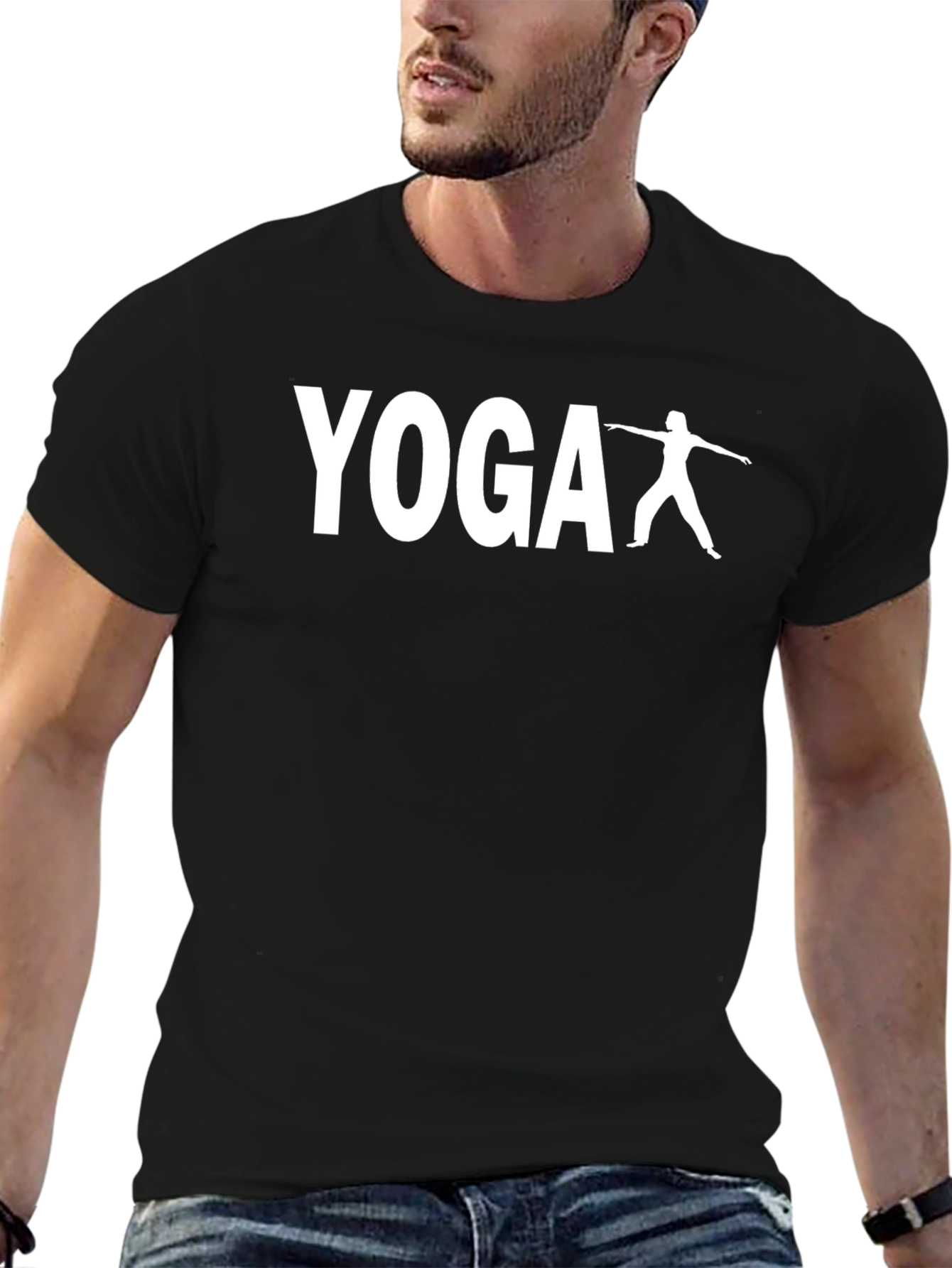 Yoga Pose Black T-Shirt