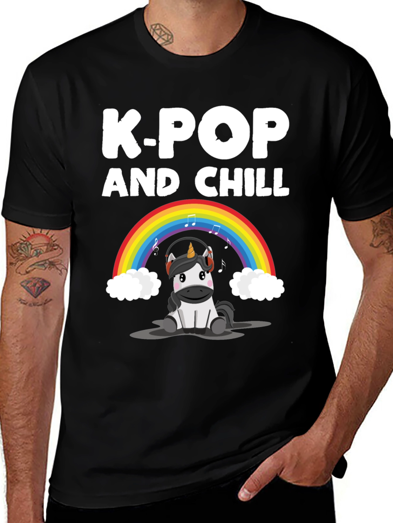 K-Pop and Chill Unicorn T-Shirt