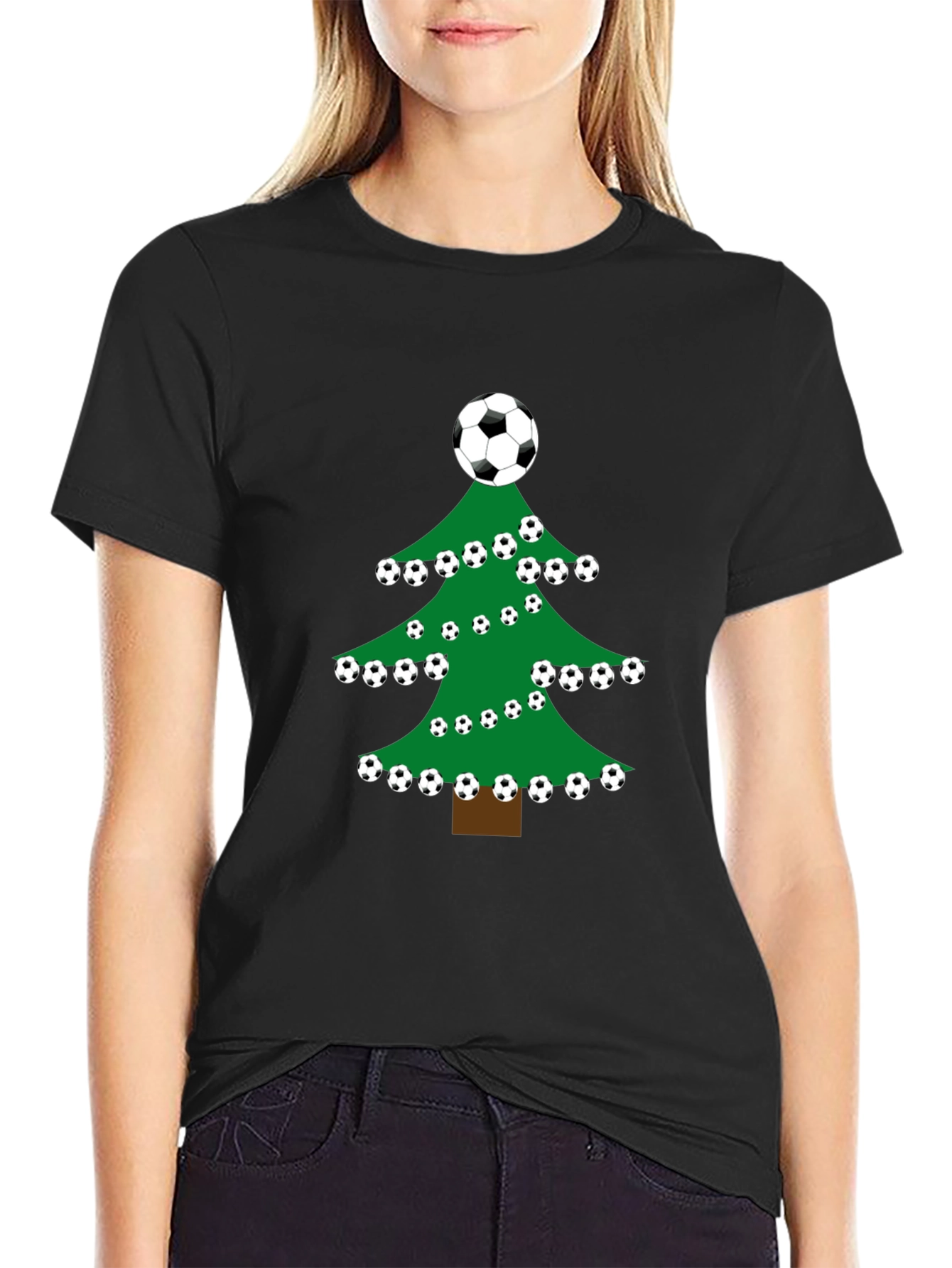 Soccer Christmas Tree T-Shirt - Holiday Fun!