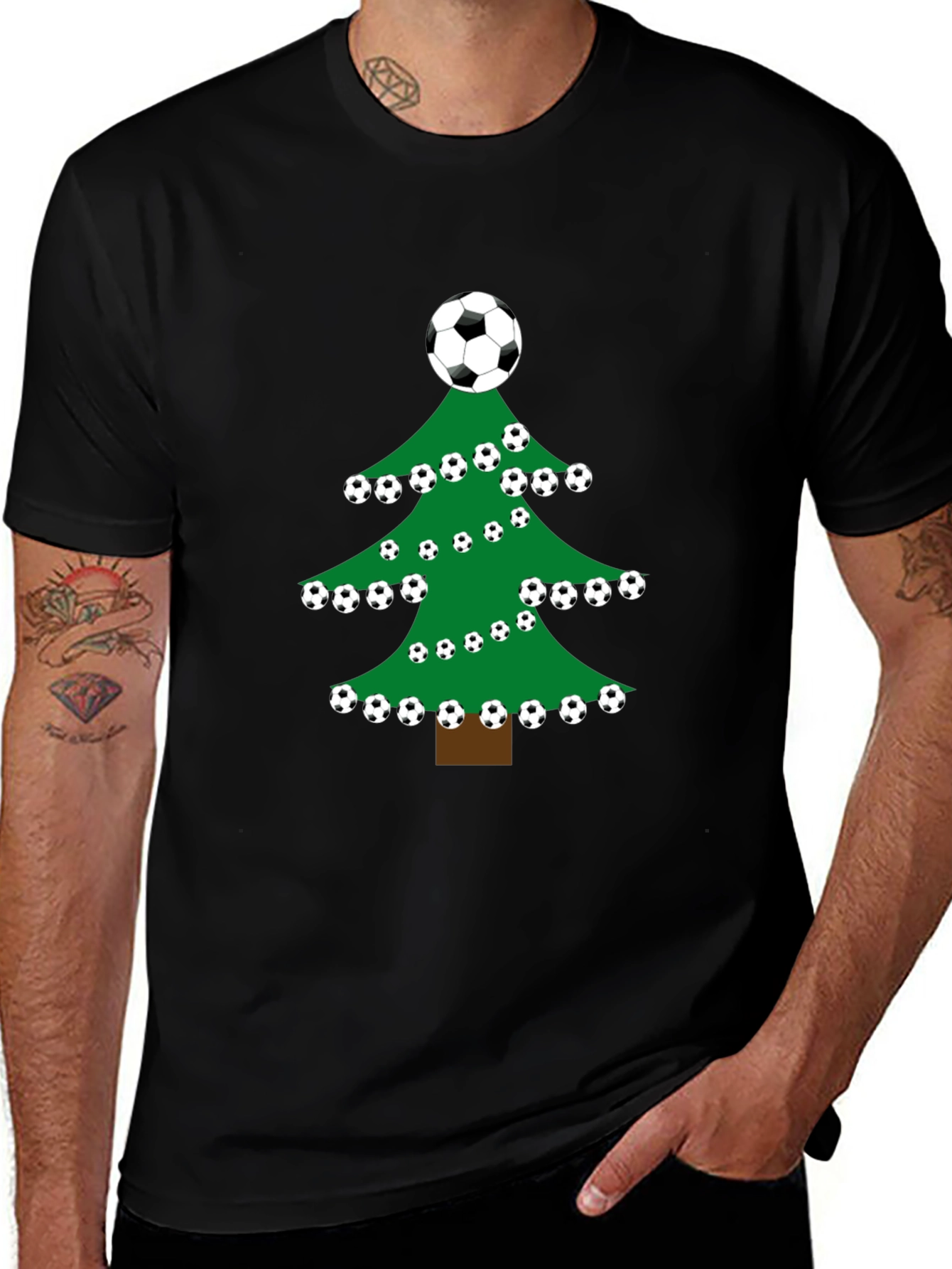 Soccer Christmas Tree T-Shirt - Holiday Fun!