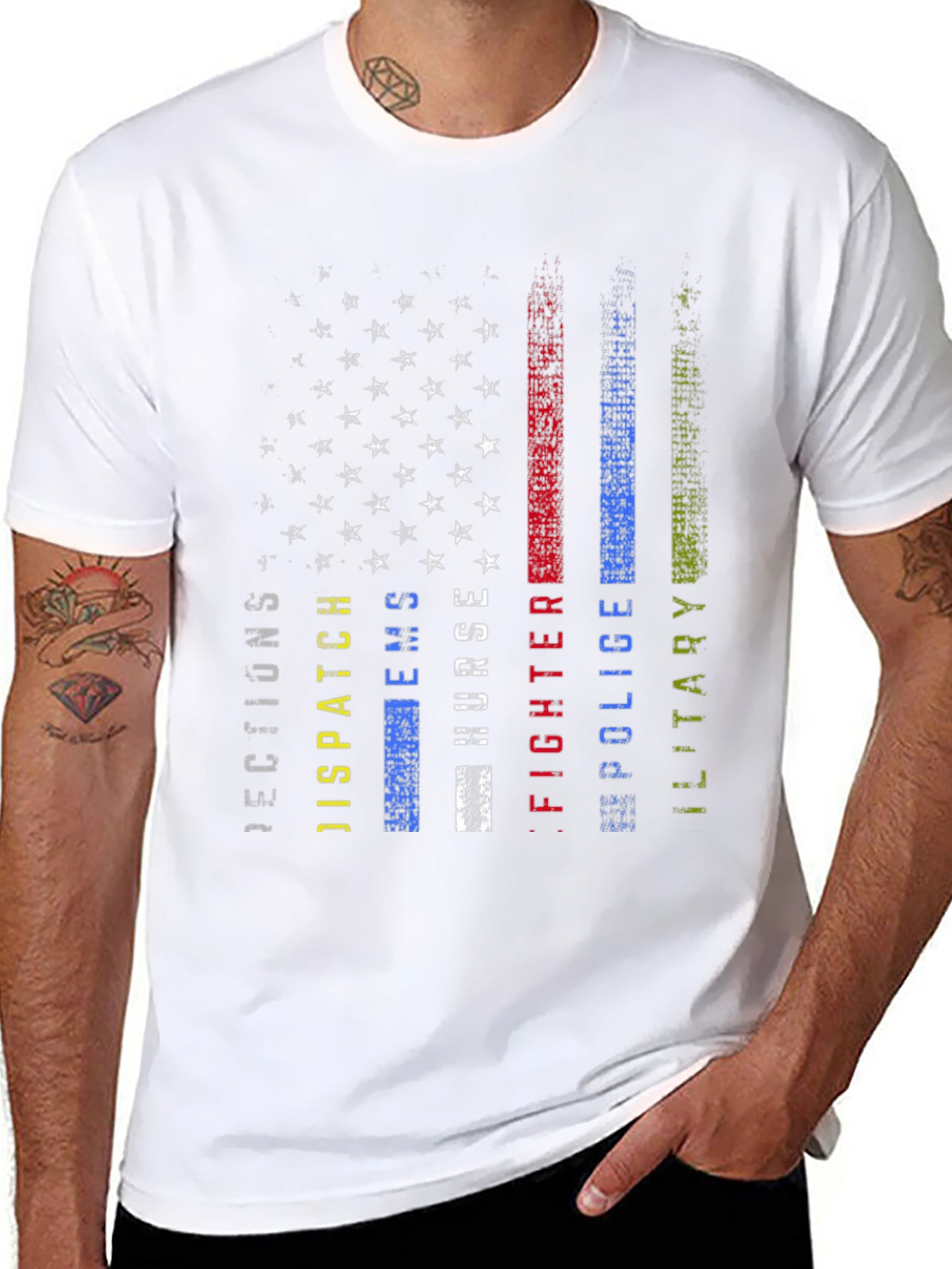 American Flag First Responder T-Shirt