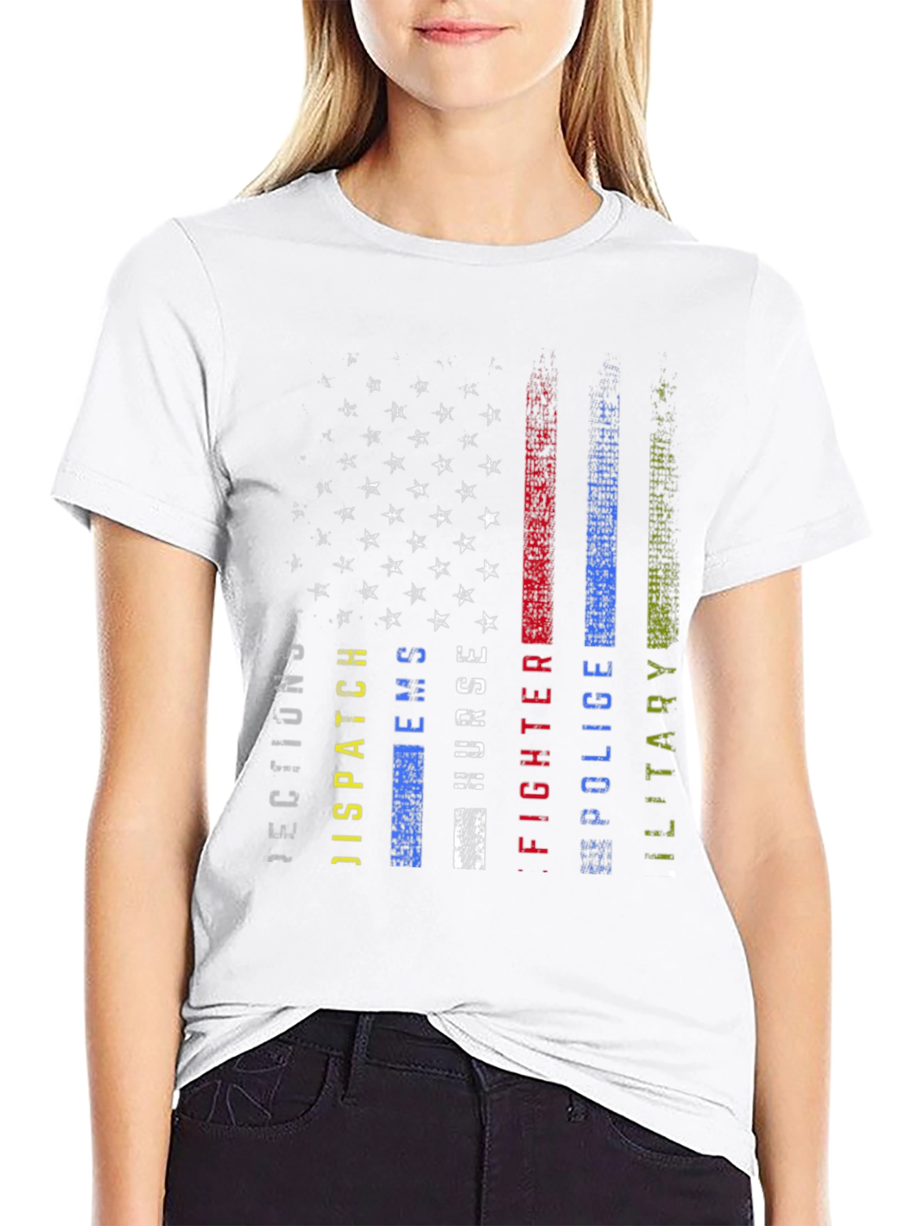 American Flag First Responder T-Shirt
