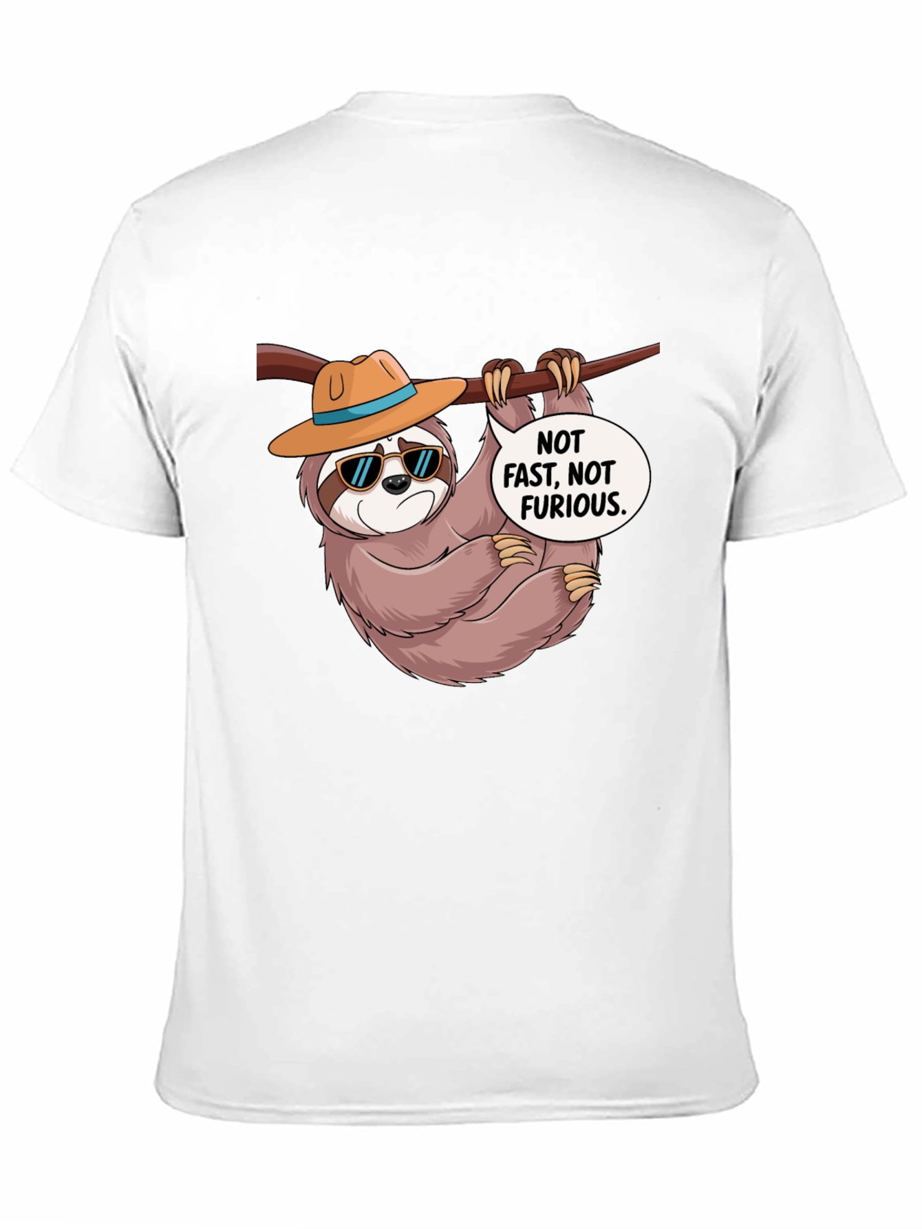 Funny Sloth T-Shirt: Not Fast Not Furious Graphic Tee
