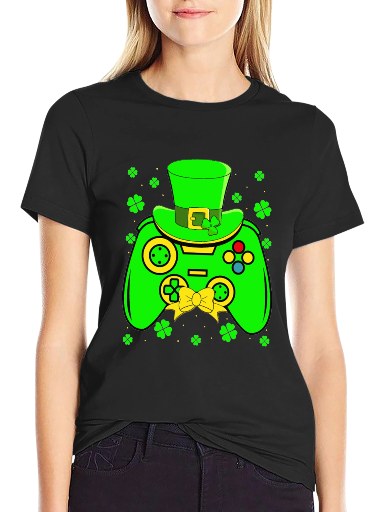 St. Patricks Day Gamer T-Shirt - Shamrock Controller