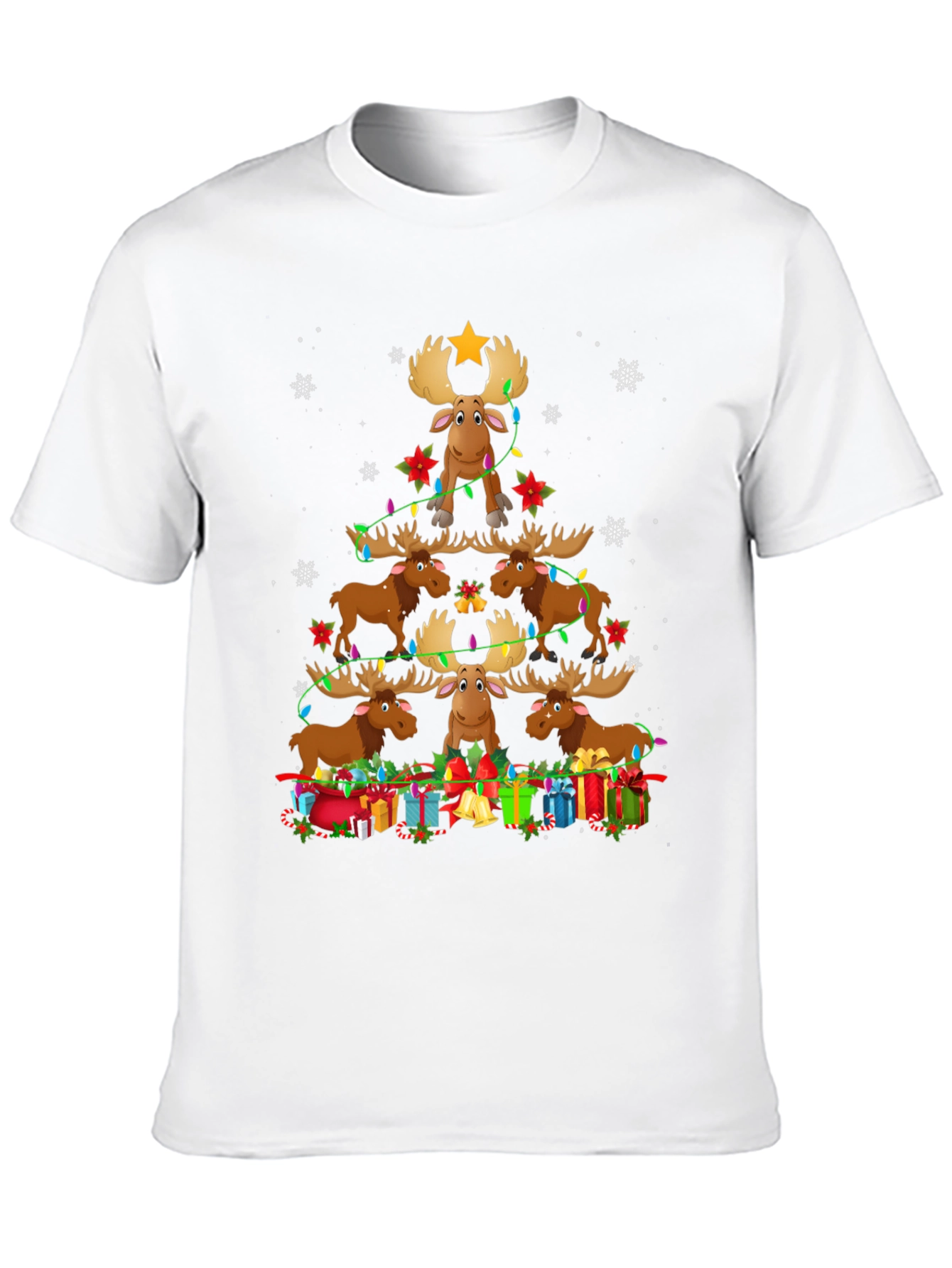 Christmas Moose Tree Graphic Tee