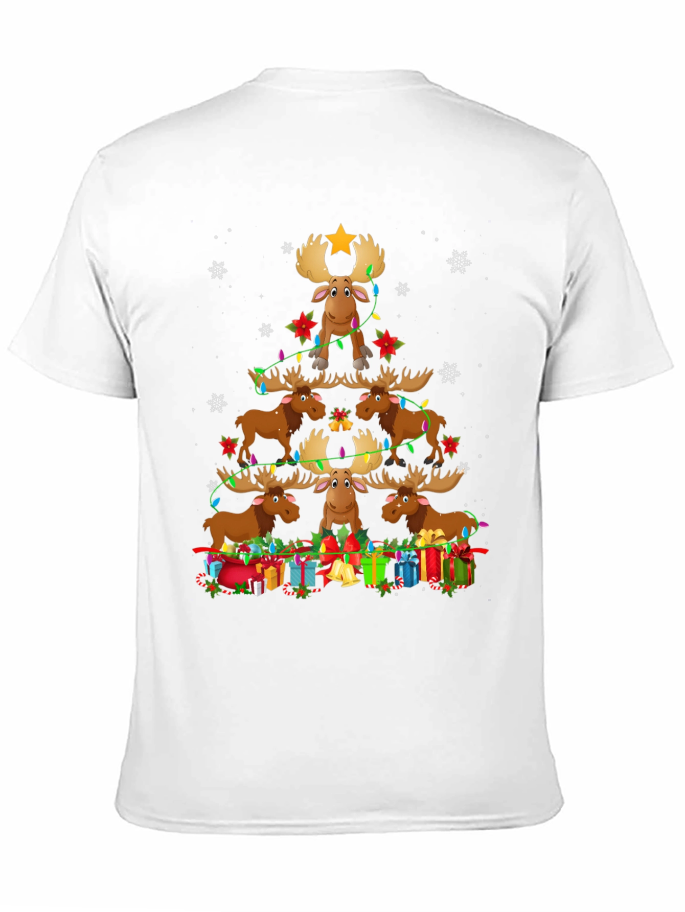Christmas Moose Tree Graphic Tee