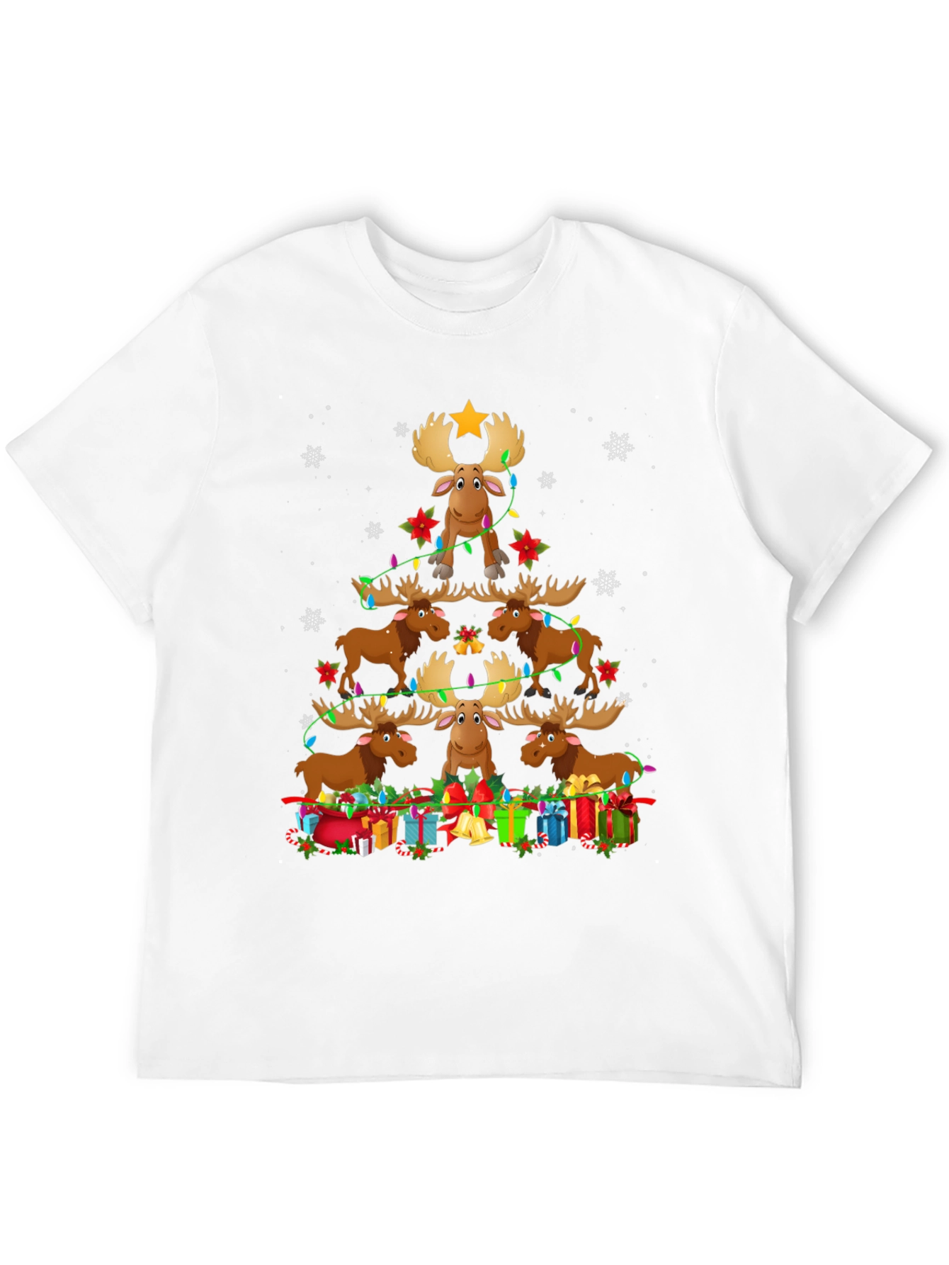 Christmas Moose Tree Graphic Tee