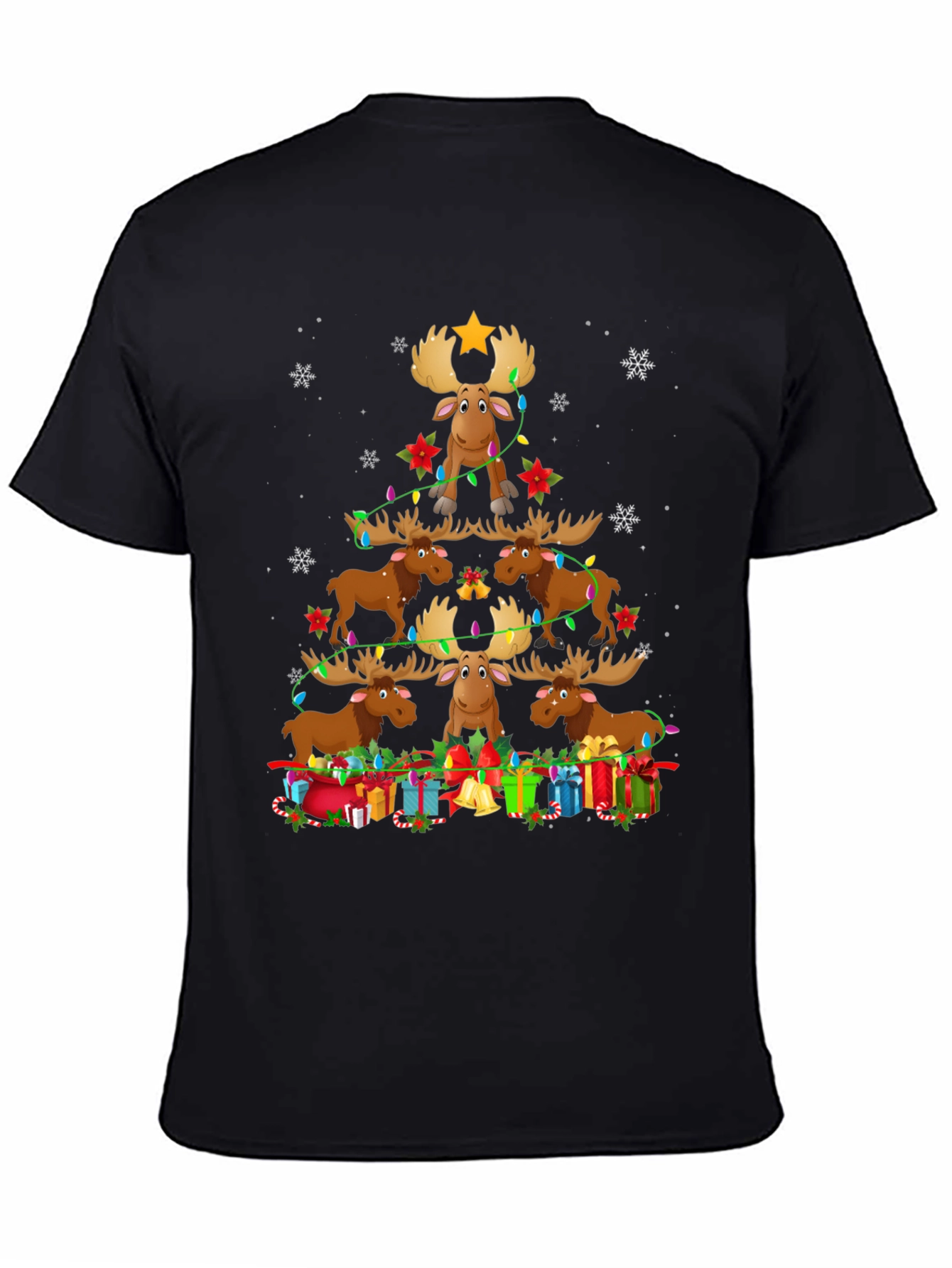 Christmas Moose Tree Graphic Tee