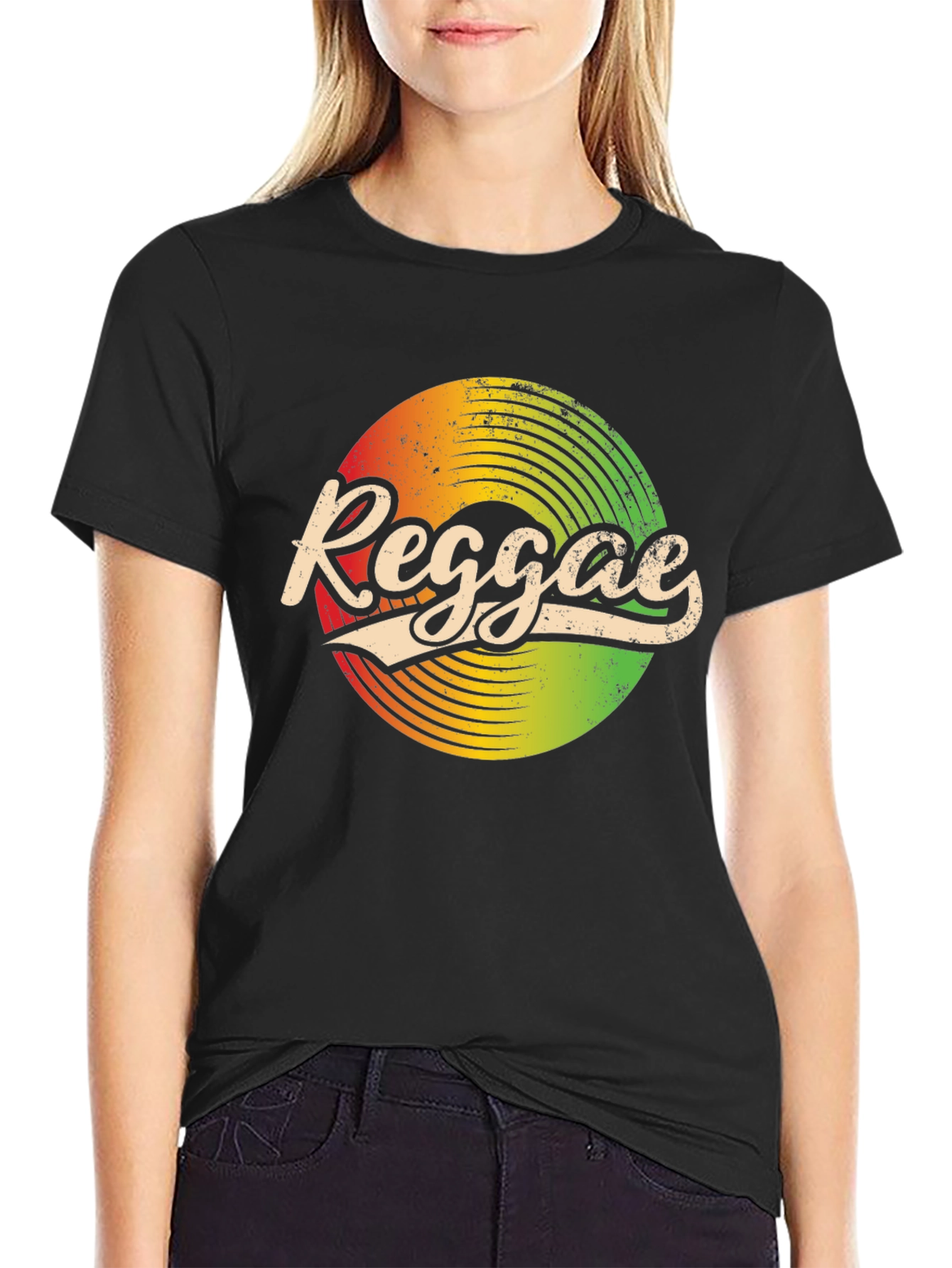 Retro Reggae Record Graphic T-Shirt