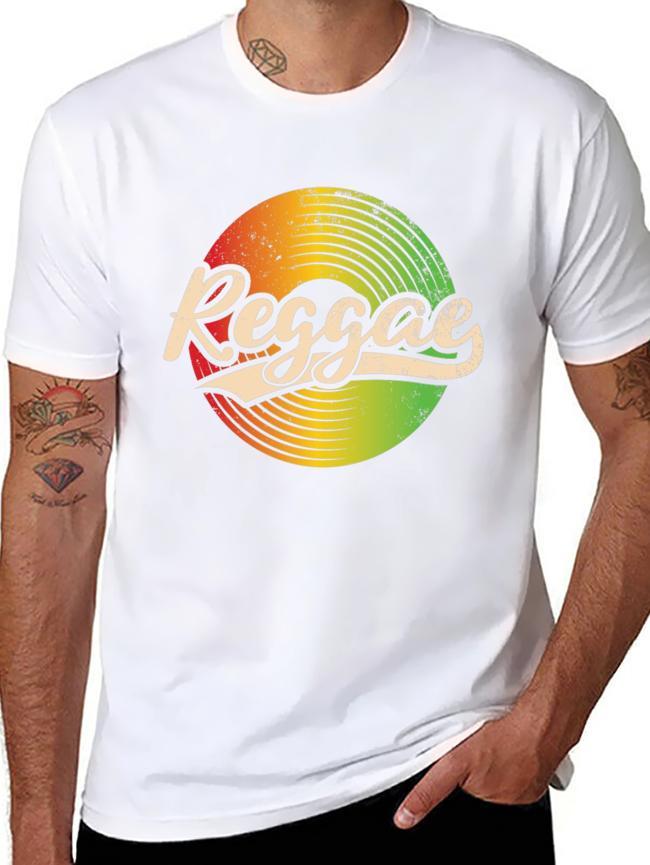 Retro Reggae Record Graphic T-Shirt