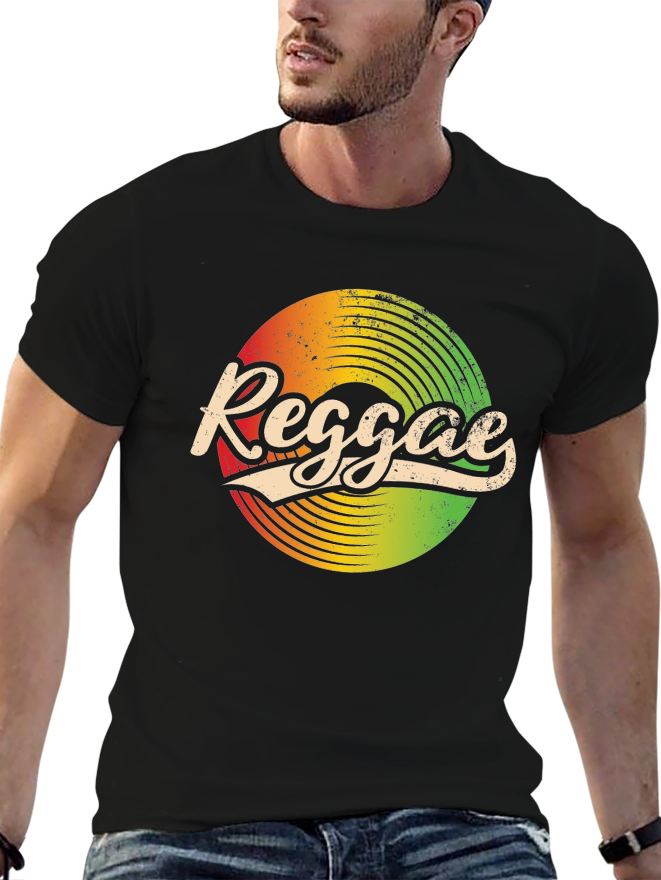 Retro Reggae Record Graphic T-Shirt