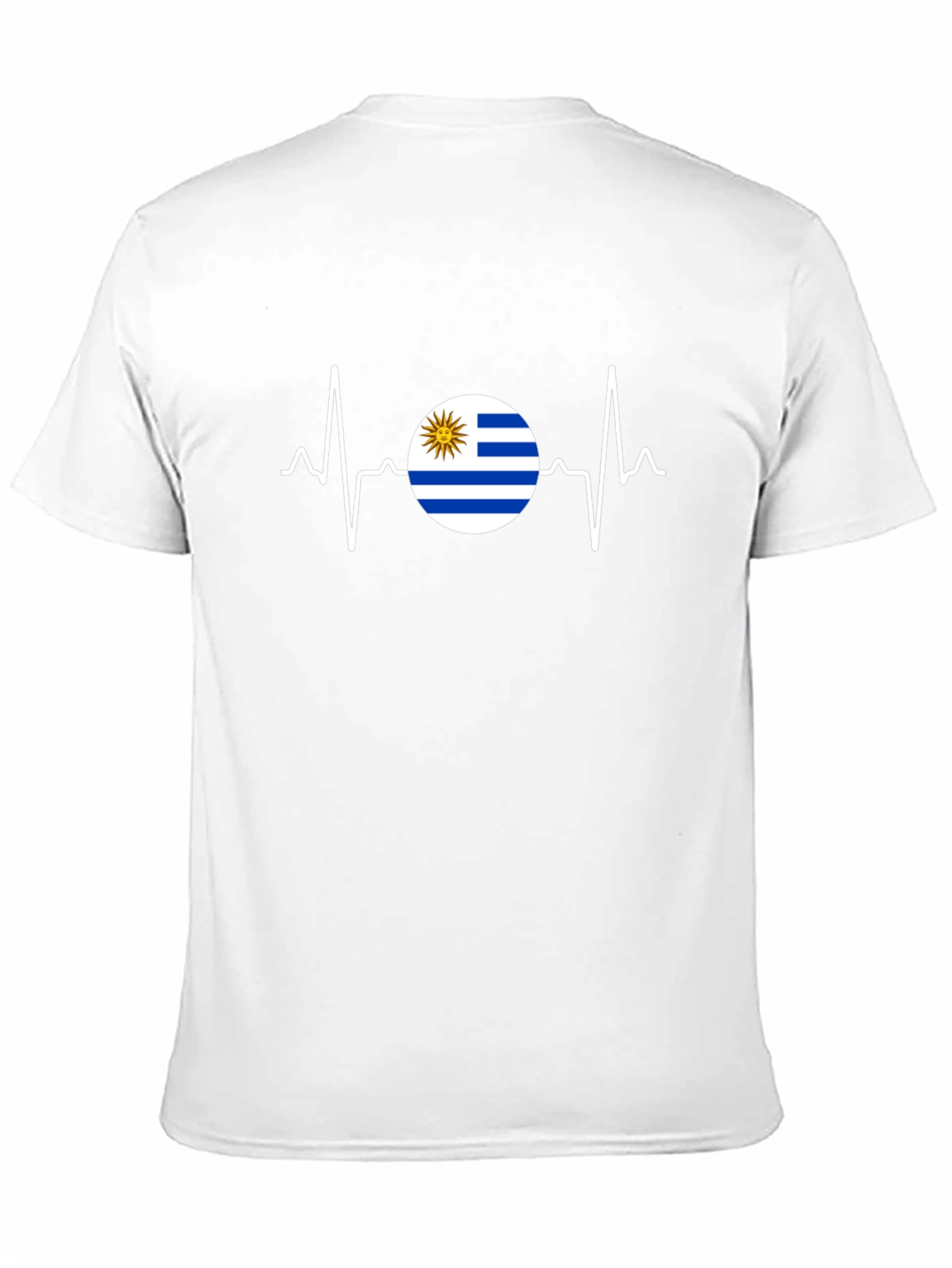 Uruguay Flag Heartbeat Graphic T-Shirt