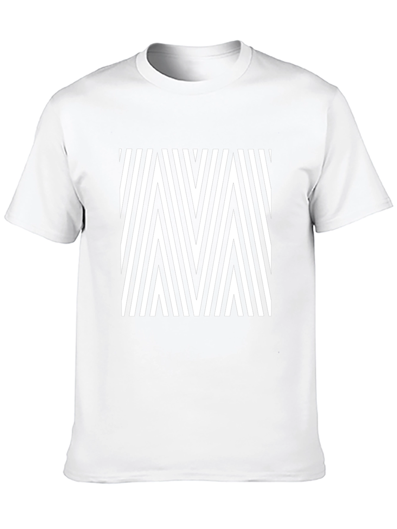 Modern Geometric Stripe Pattern Black T-Shirt