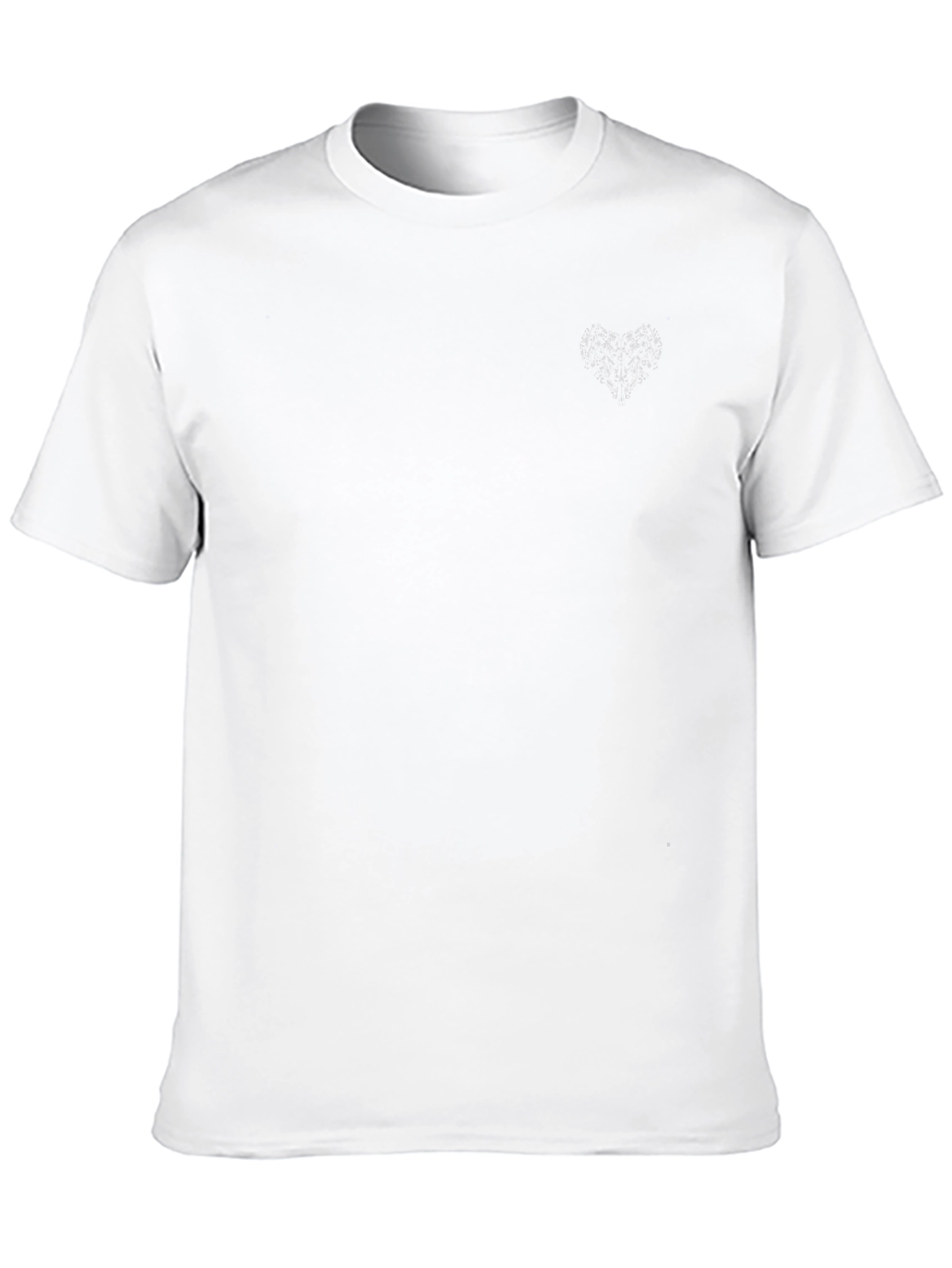 Mens Black T-Shirt - Heart Constellation Design