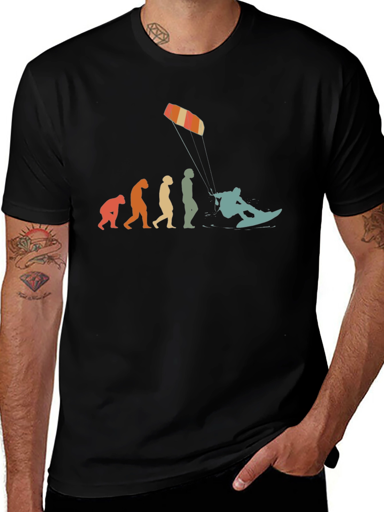 Kitesurfing Evolution Graphic Tee
