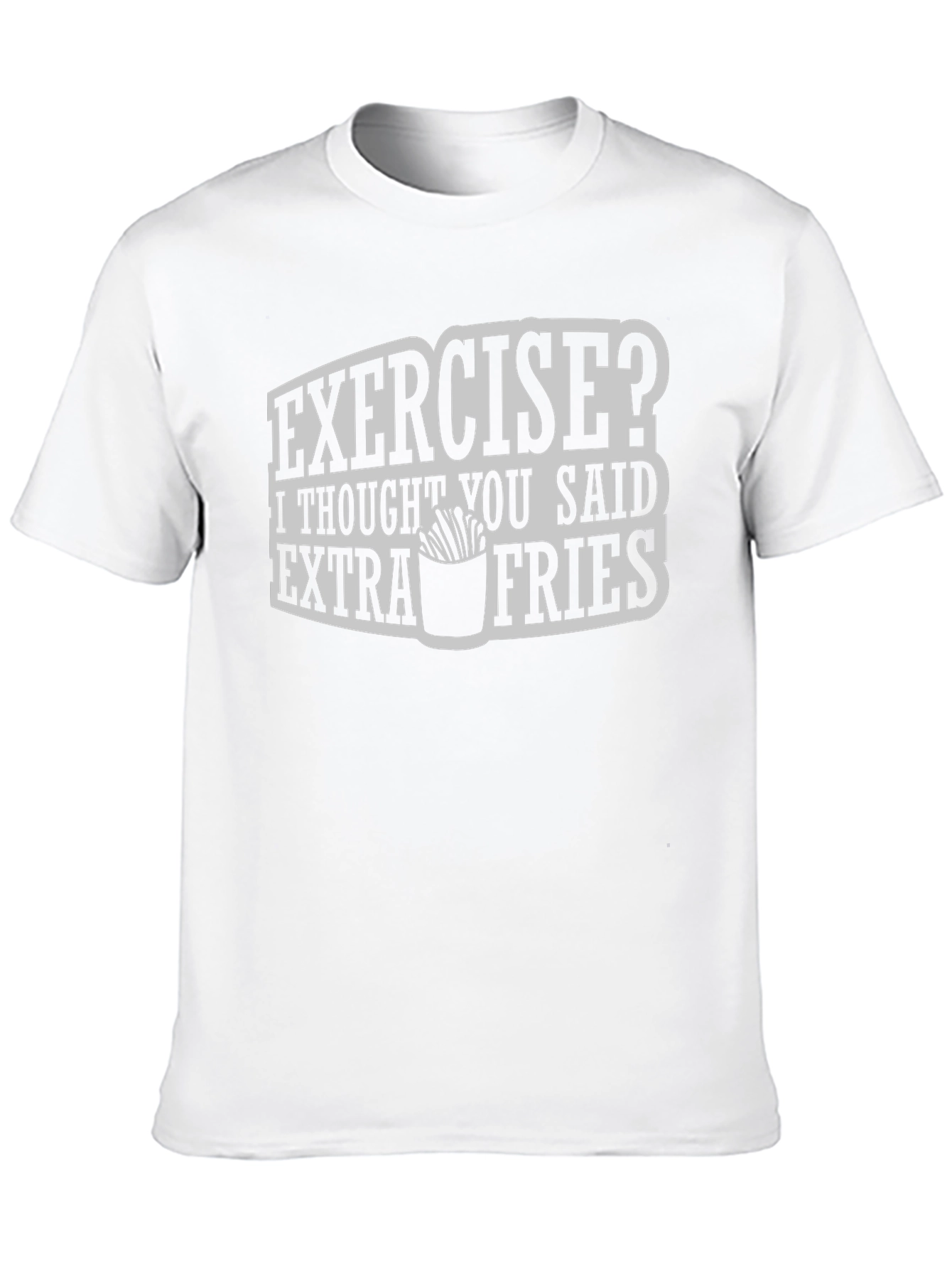 Funny Exercise Extra Fries Graphic Tee