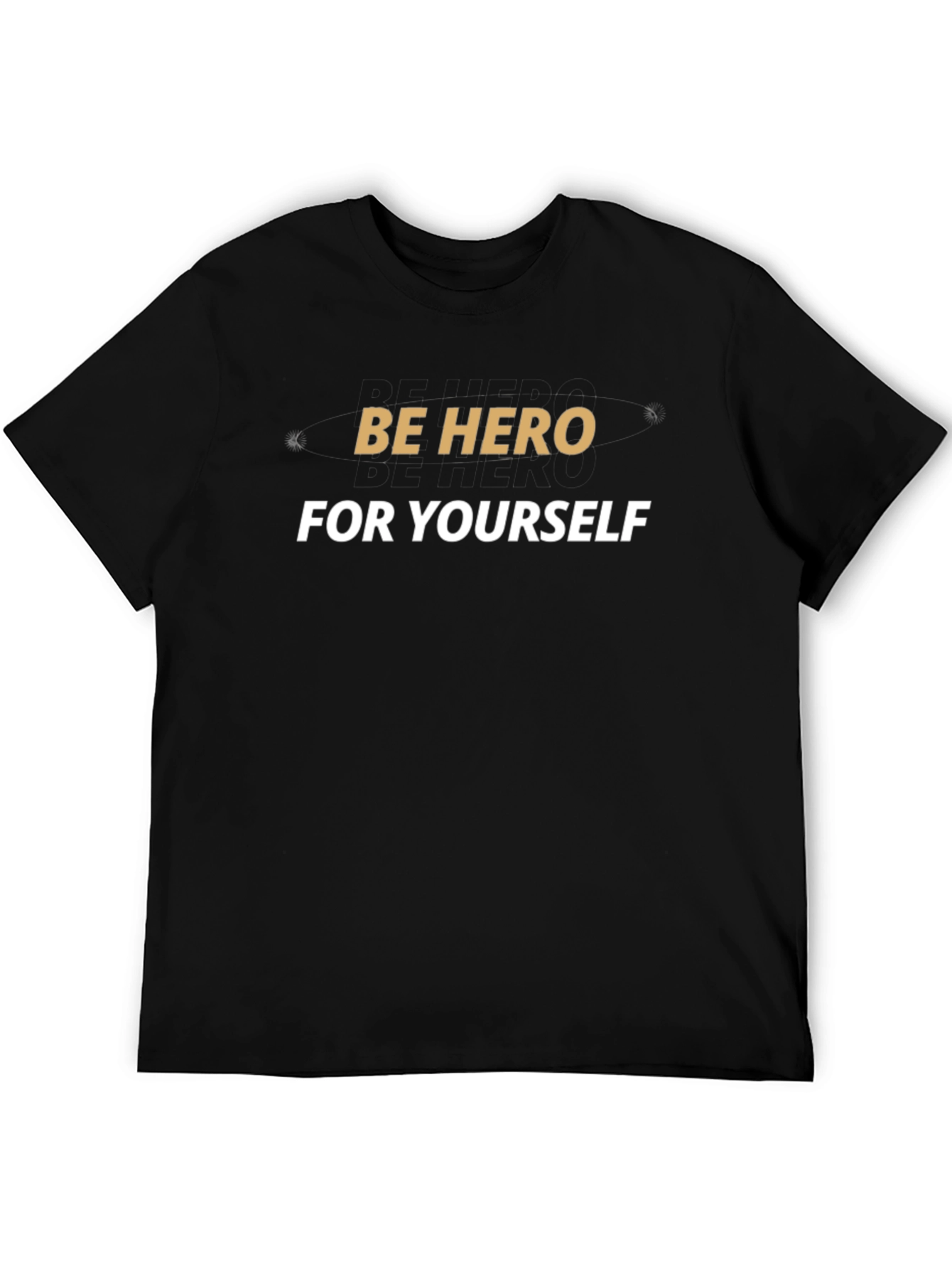 Be Hero for Yourself Black Graphic Tee