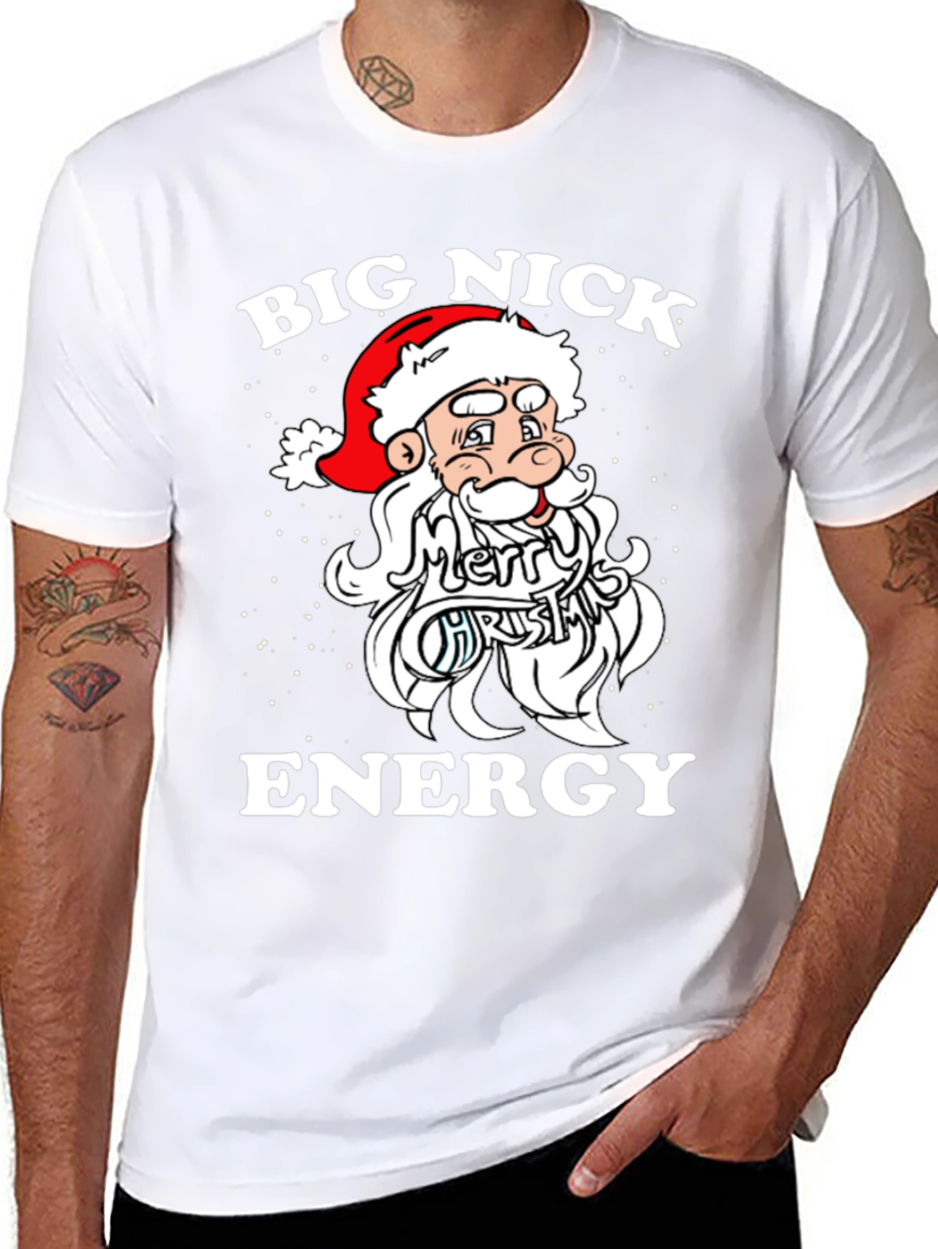 Big Nick Energy Santa T-Shirt