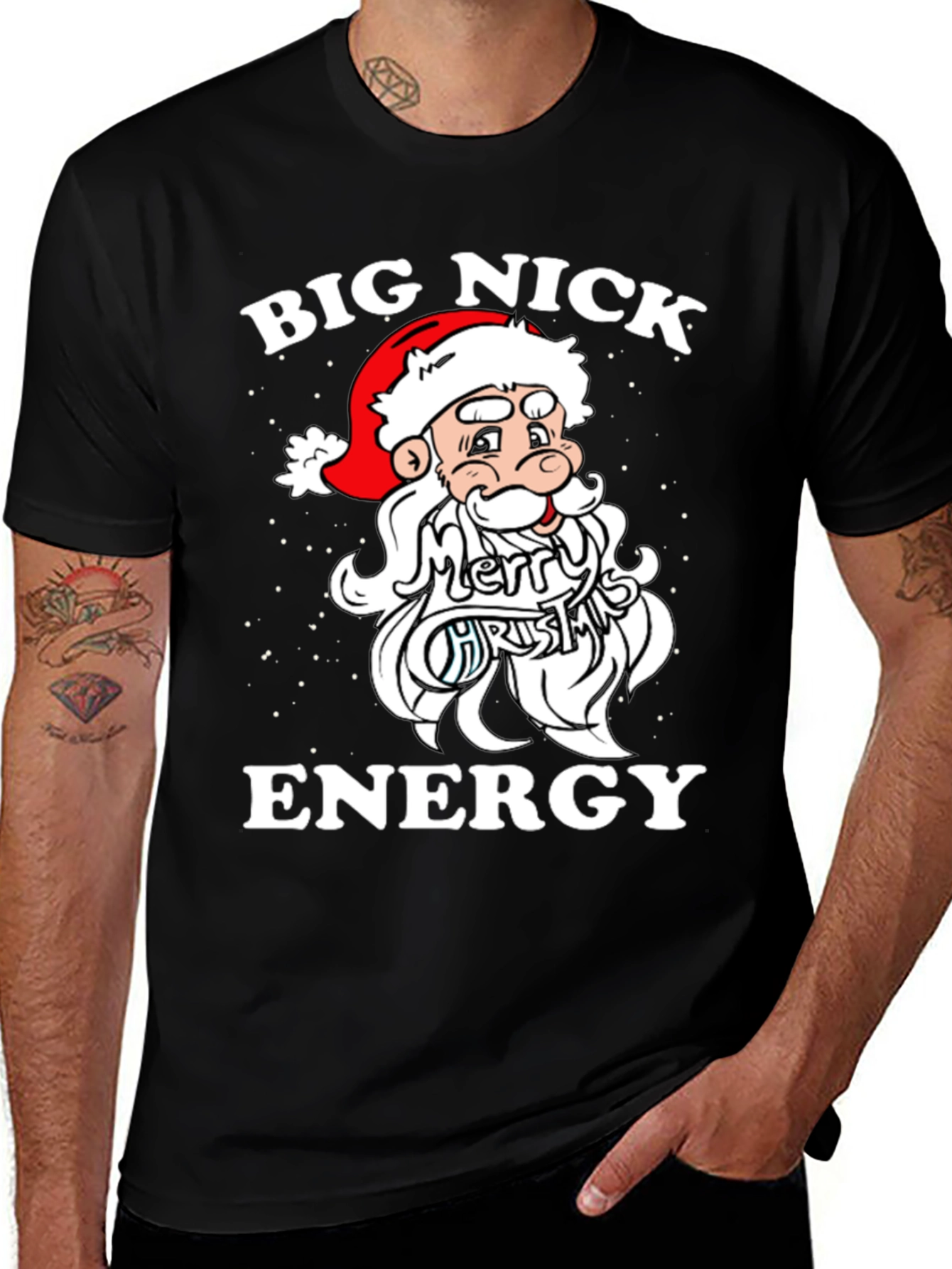 Big Nick Energy Santa T-Shirt