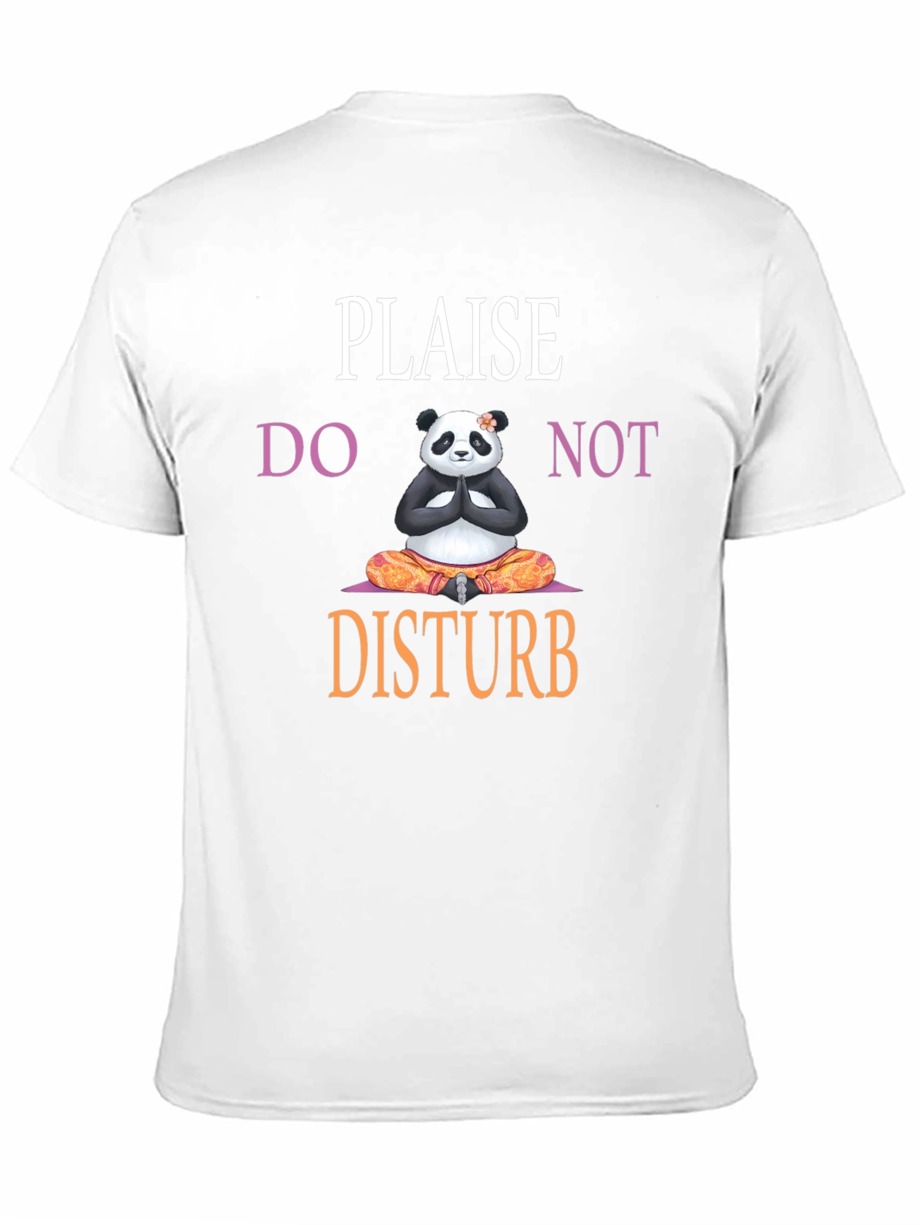 Plaise Do Not Disturb Panda Yoga T-Shirt