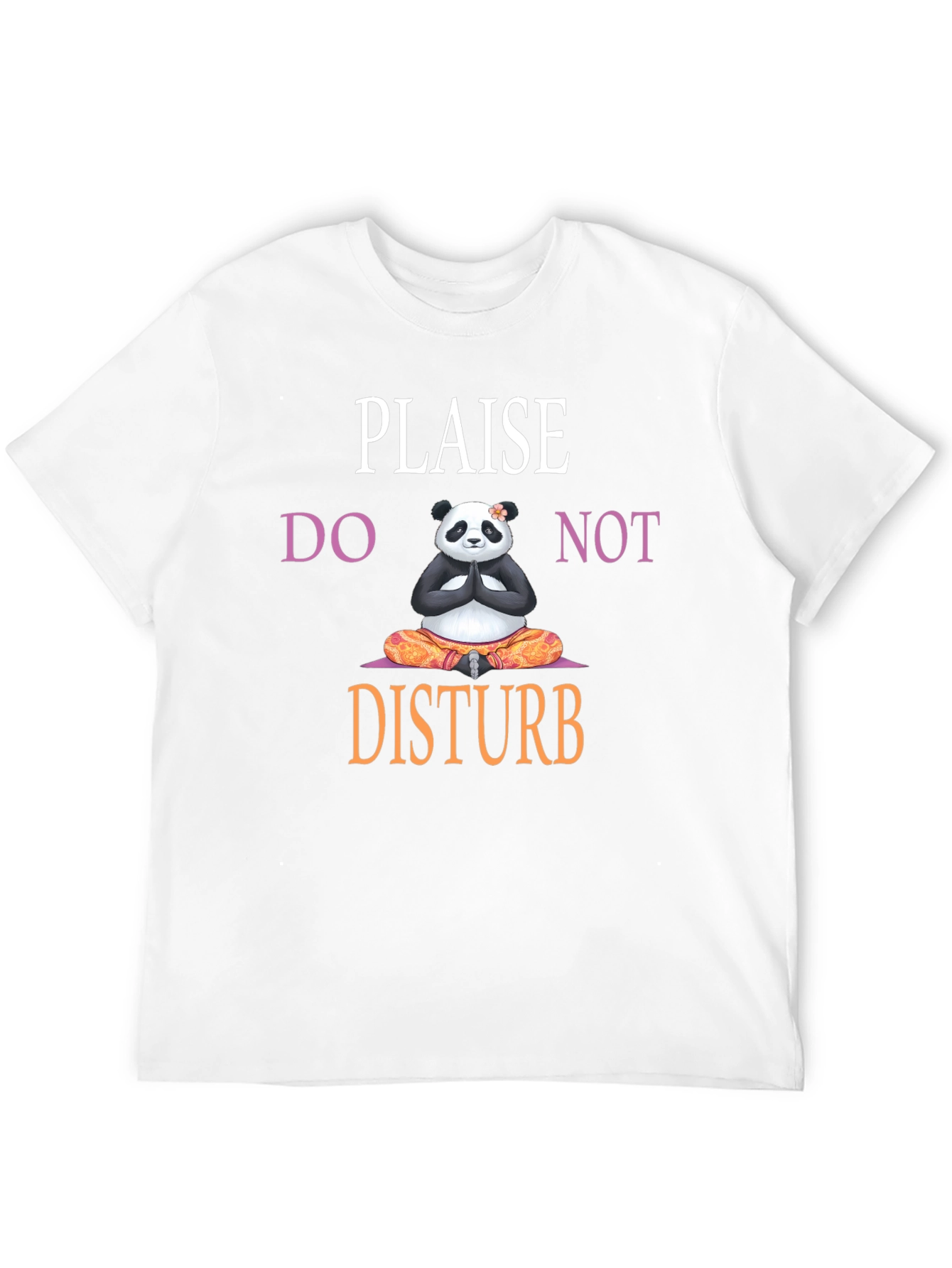 Plaise Do Not Disturb Panda Yoga T-Shirt
