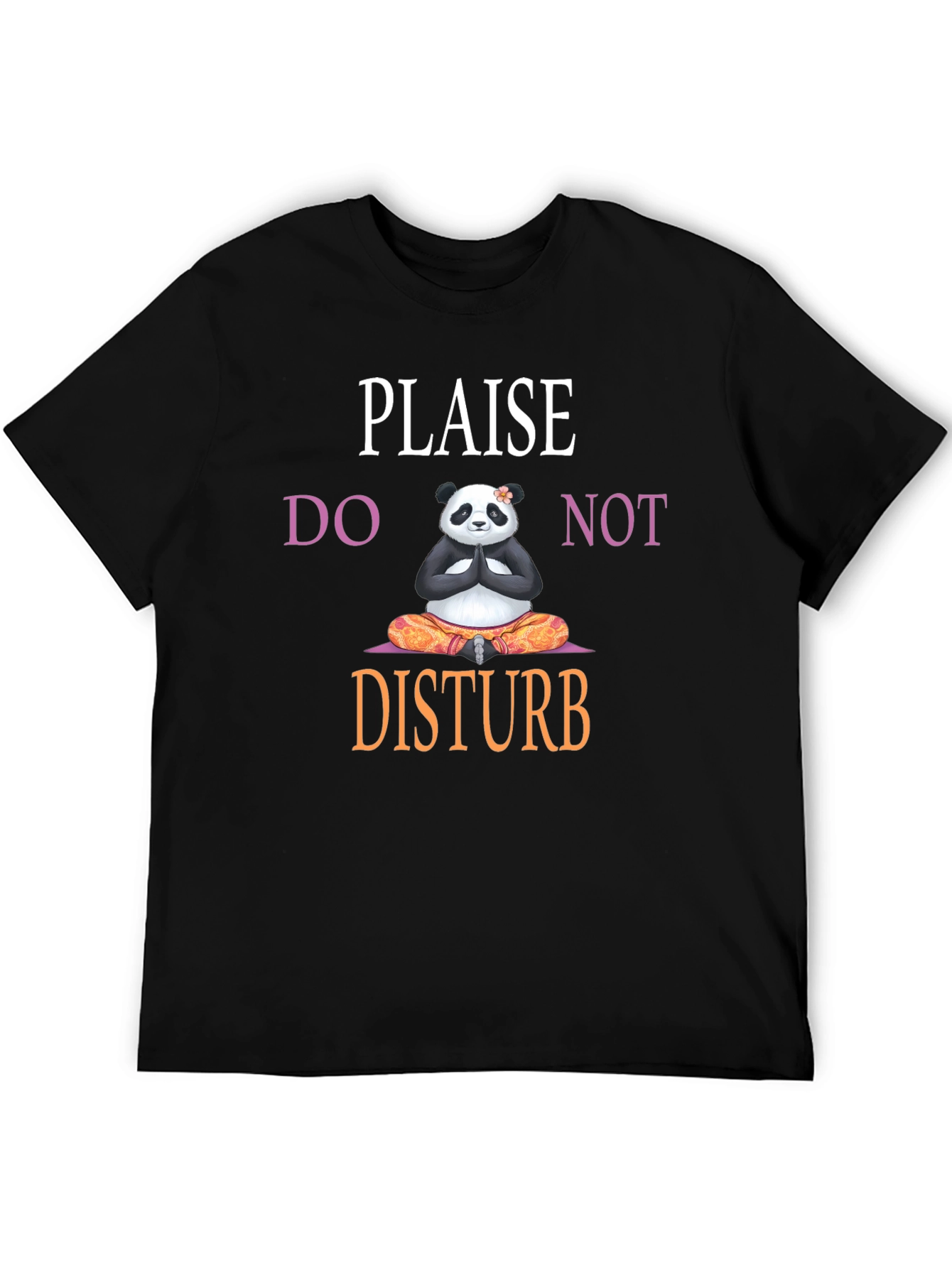 Plaise Do Not Disturb Panda Yoga T-Shirt